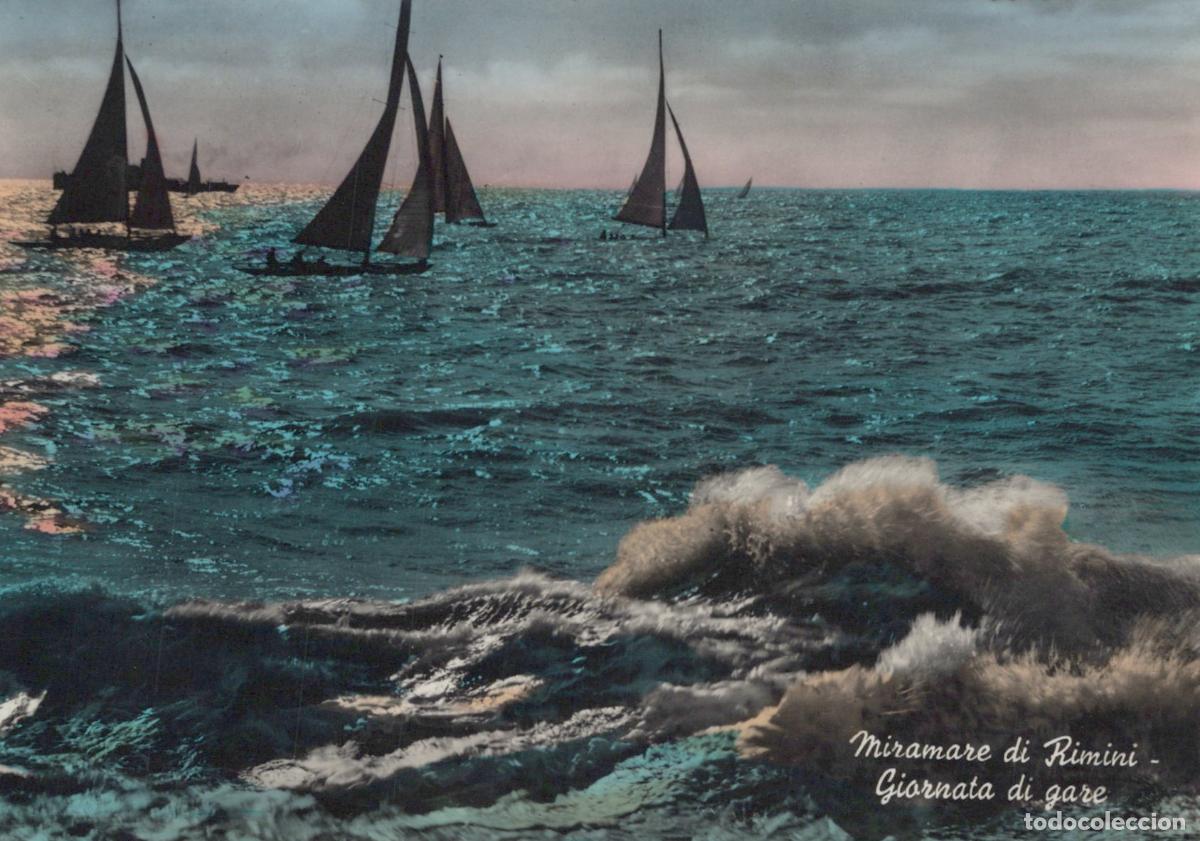Cartoline: Italy Rimini Miramare Giornata Gare Mare Barche Vela Posted *YAK447