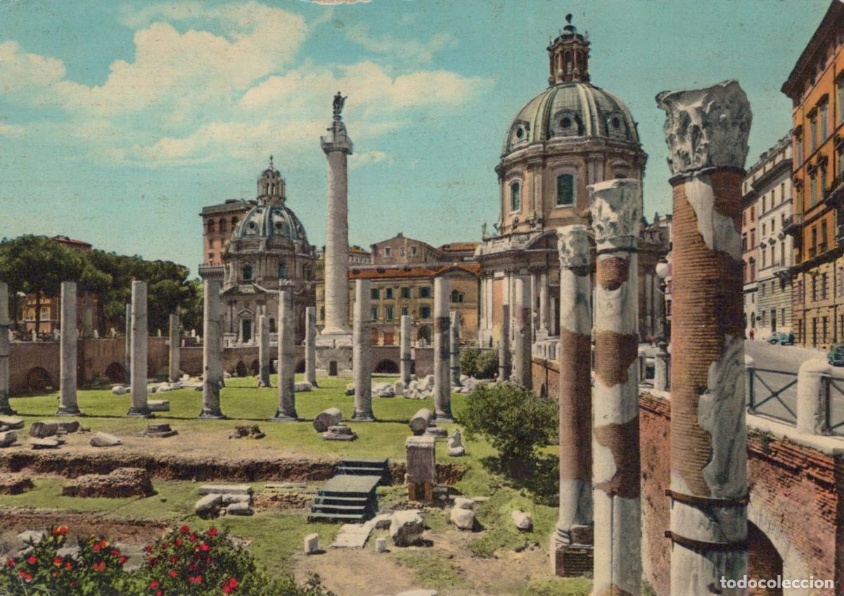 Cartes Postales: Italy Rome Foro Traiano Architecture Monumenti Storici Posted *YAK466