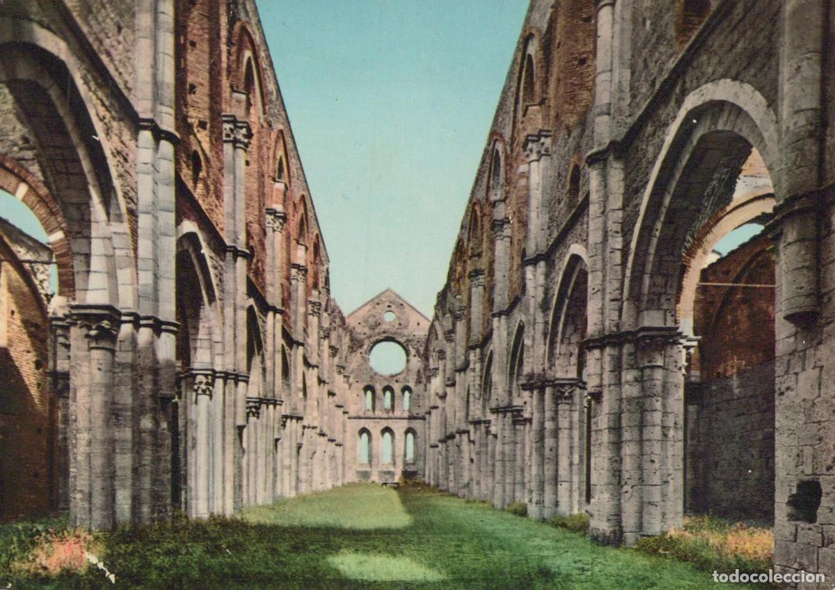 Postais: Italy Chiusdino Abbazia S Galgano Navata Centrale Architecture *YAK438