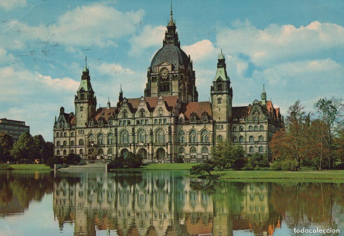Cartoline: Germany Hannover Niedersachsen Neues Rathaus Architektur Spiegelung *YAK458