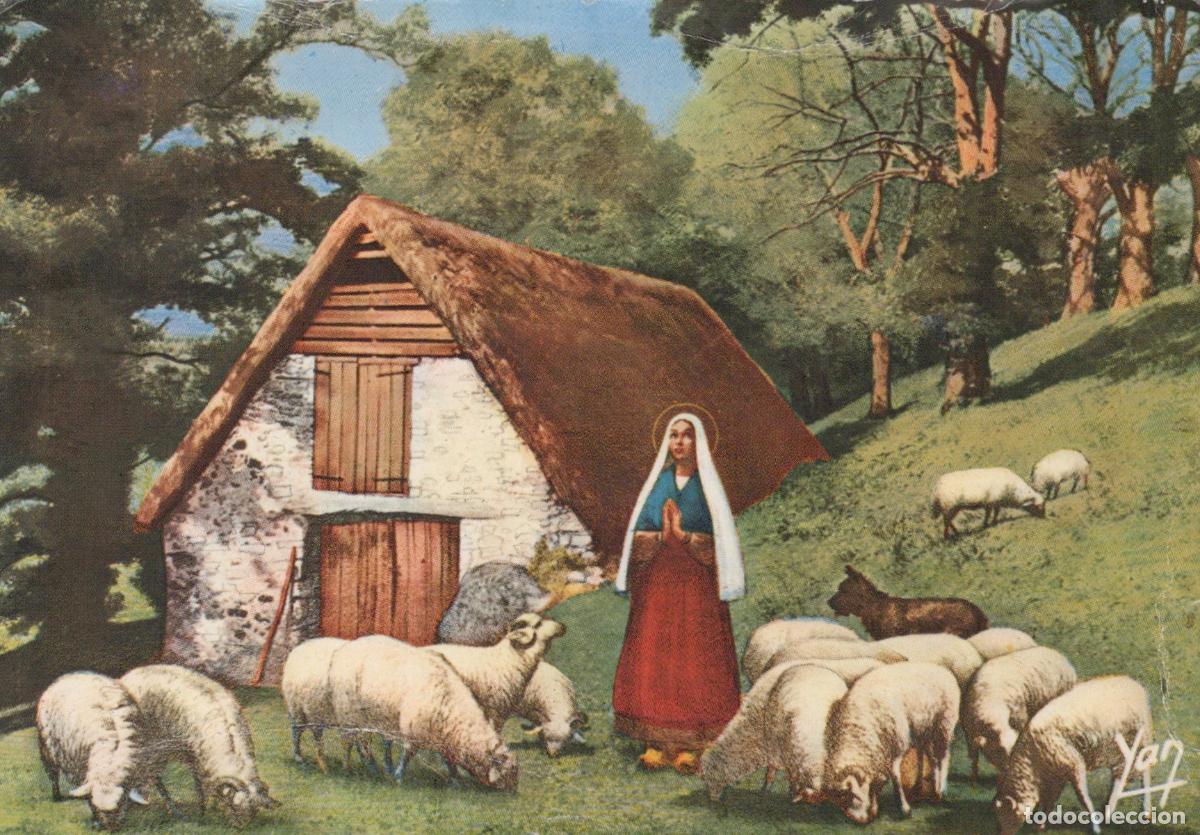 Postais: France Bartres Saint Bernadette Tending Sheep *YAK335