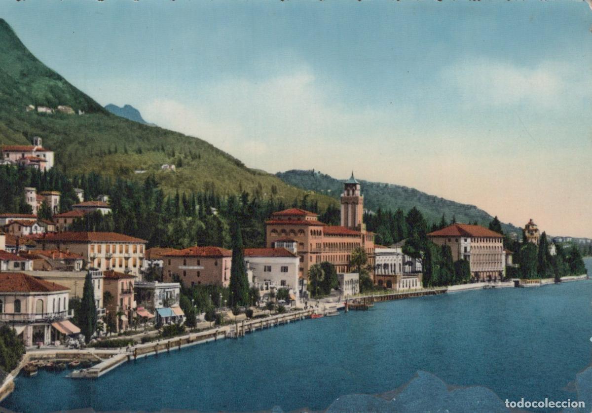 Postais: Italy Gardone Riviera Lungo Lago Architecture Landscape Posted *YAK344