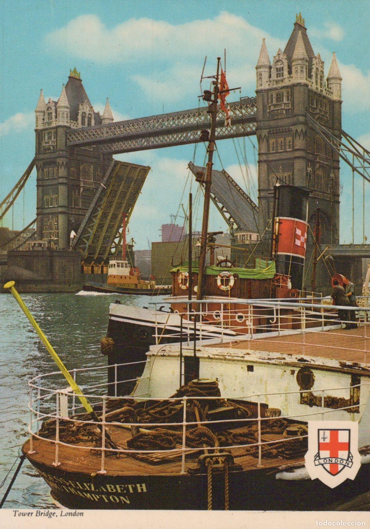 Postais: United Kingdom London UK Tower Bridge River Thames Tugboat Unposted *YAK533