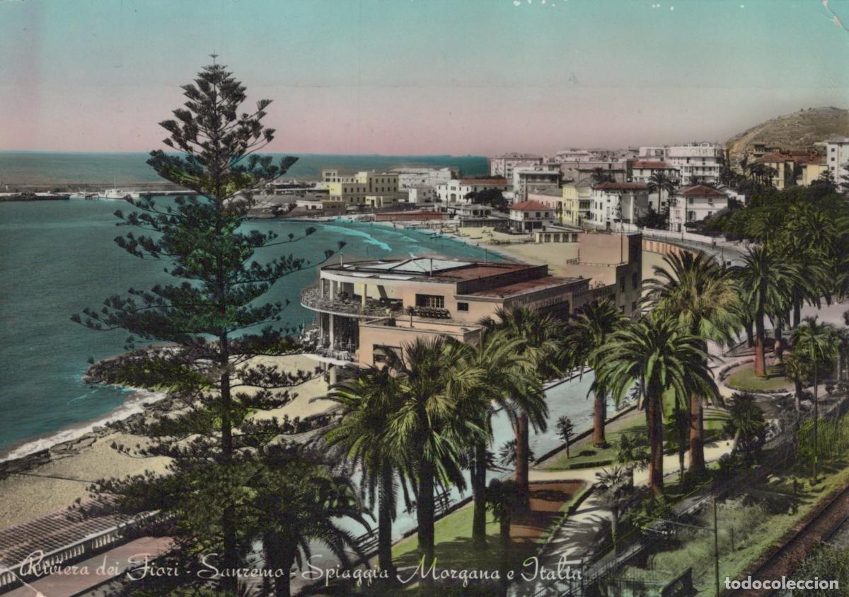 Postais: Italy Sanremo Spiaggia Morgana Riviera Dei Fiori Landscape Posted *YAK369