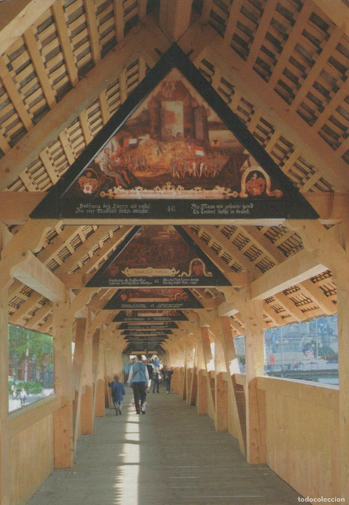 Postais: Switzerland Lucerne Chapel Bridge Painted View *YAK576