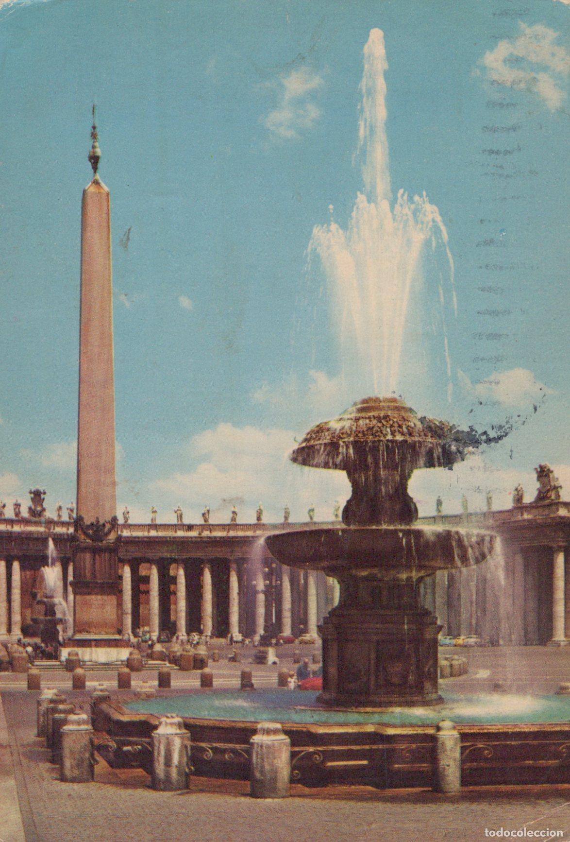 Postais: Italy Vatican City Piazza St Peter Fontana Obelisco *YAK562