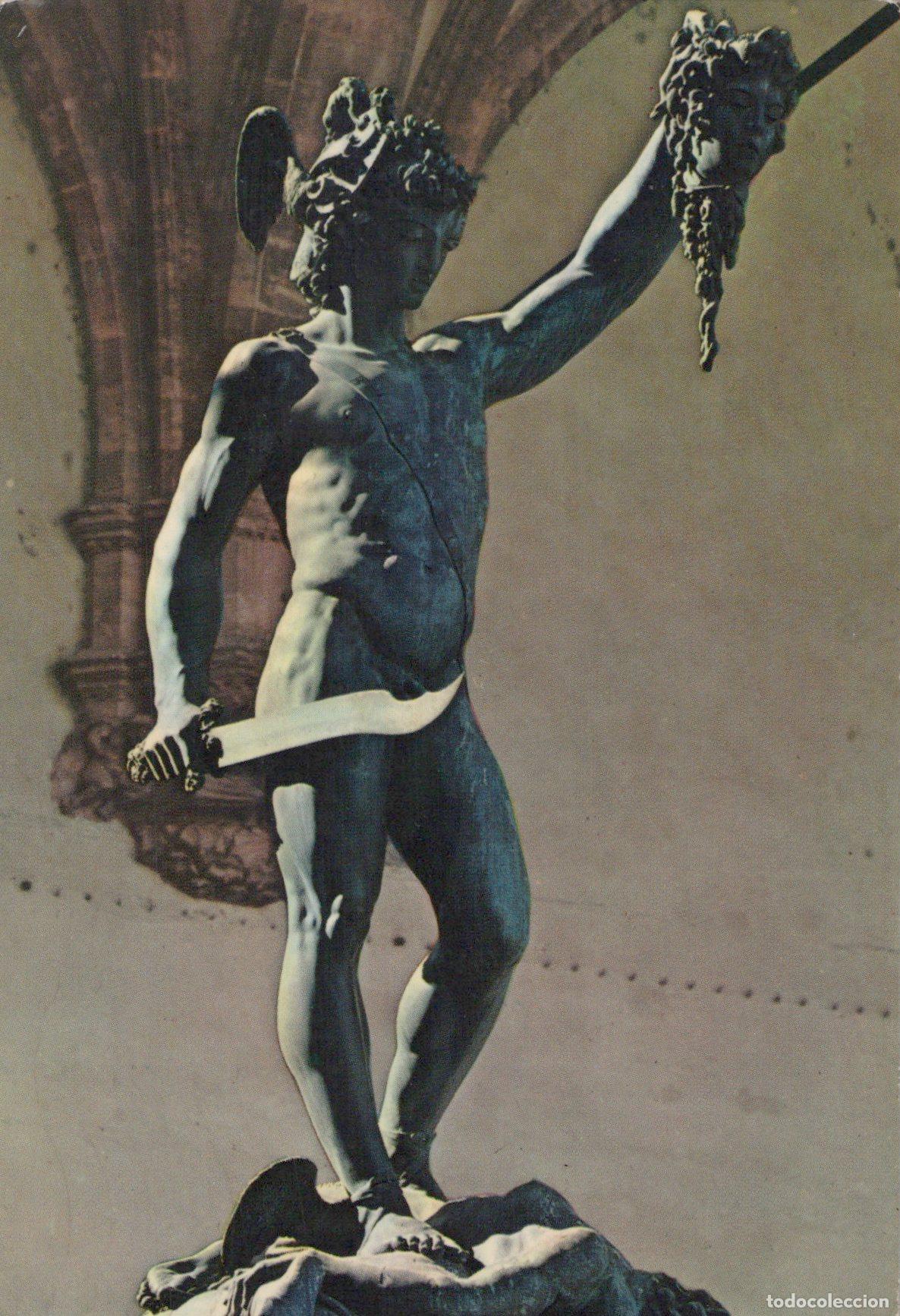 Postais: Italy Florence Perseo Sculpture Rinascimentale Posted *YAK572