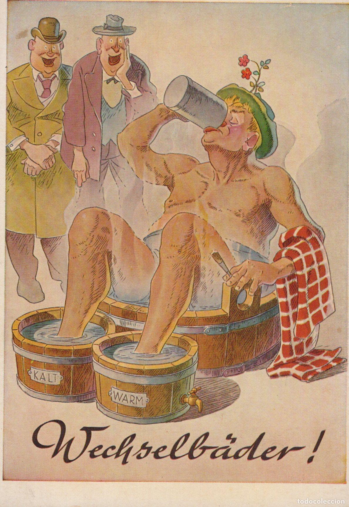 Cartoline: Germany Munich Wechselbader Humour Postcard *YAK602