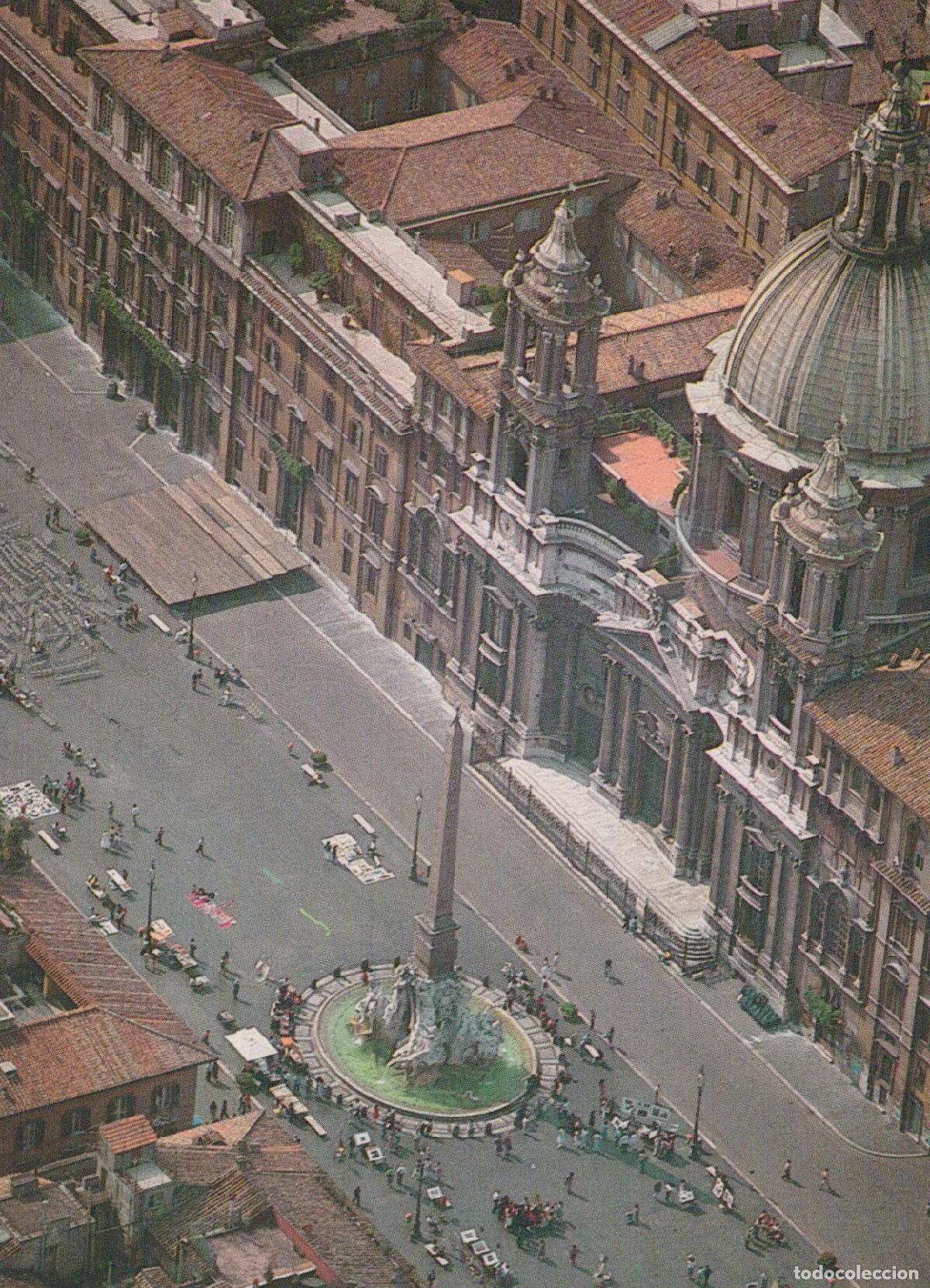 Cartoline: Italy Rome Piazza Navona Fontana Dei Quattro Fiumi Architecture *YAK618