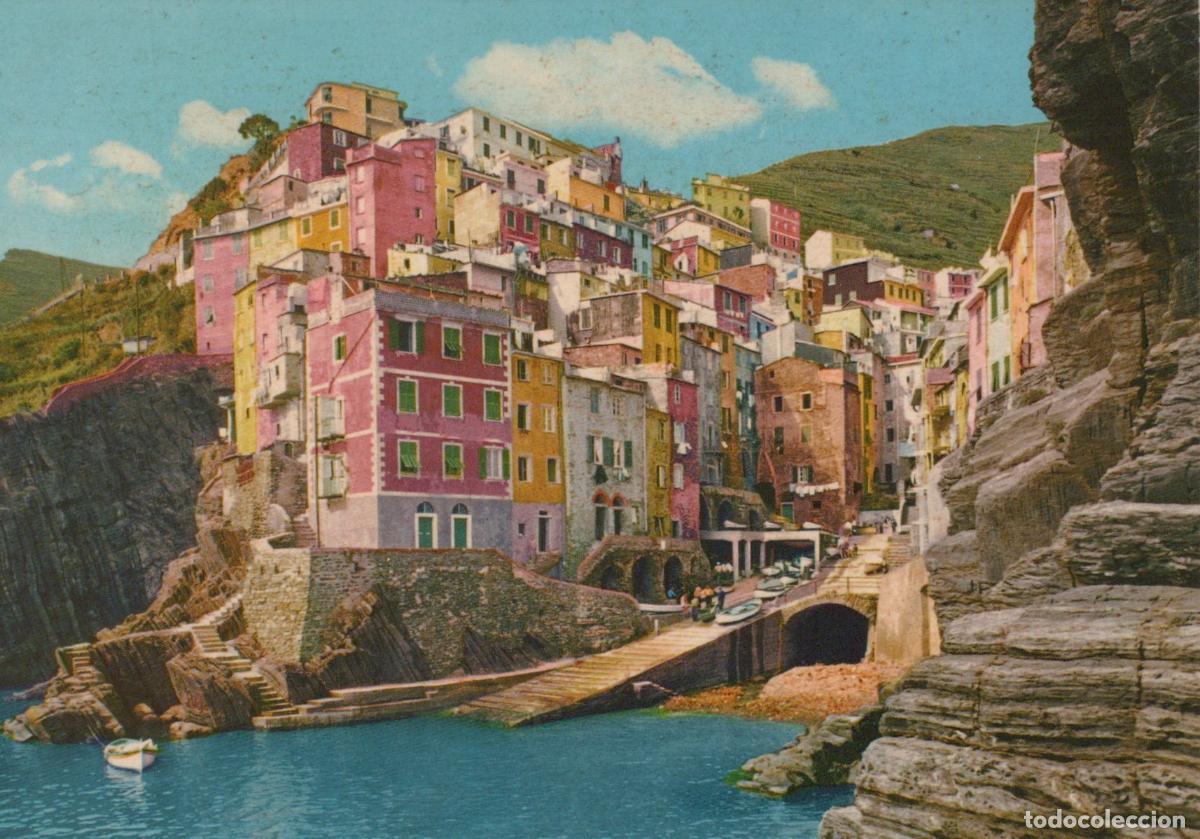 Postcards: Italy Riomaggiore Cinque Terre Visto Dal Mare Landscape Unposted *YAK429