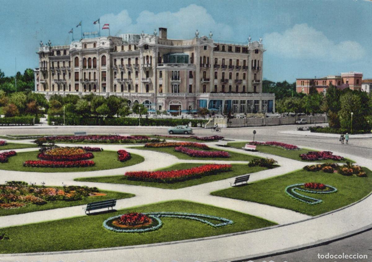 Postales: Italy Rimini Grand Hotel Architecture Giardini Posted *YAK439