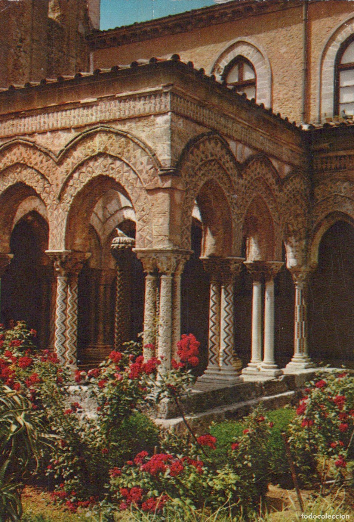 Postkarten: Italy Monreale Chiostro Dei Benedettini Architecture Giardino *YAK721