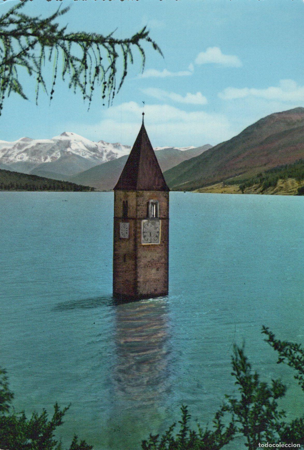 Postcards: Italy Curon Venosta Campanile Sommerso Lago Resia Unposted *YAK489
