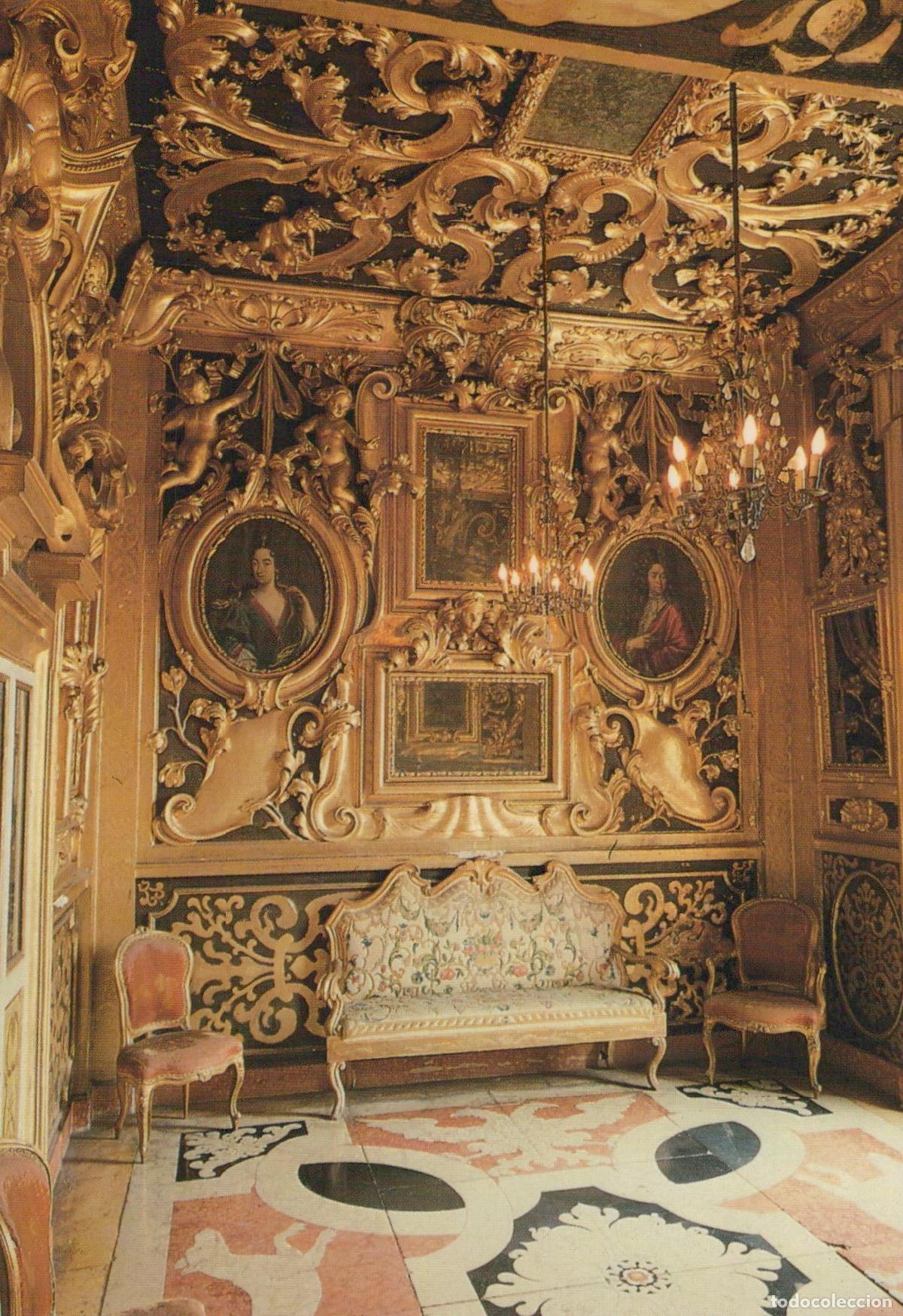 Cartoline: Italy Soragna Castle Meli Lupi Salottino Dorato Interni Unposted *YAK751