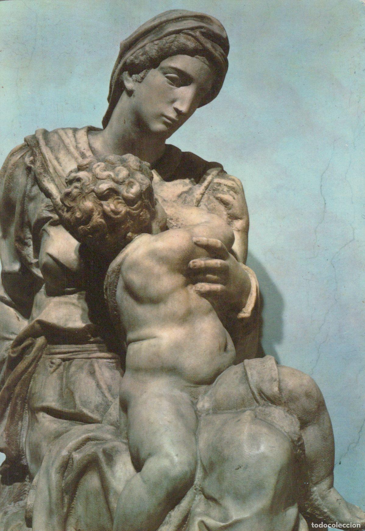 Cartes Postales: Italy Florence Cappelle Medicee la Vergine Col Bambino Sculpture *YAK525
