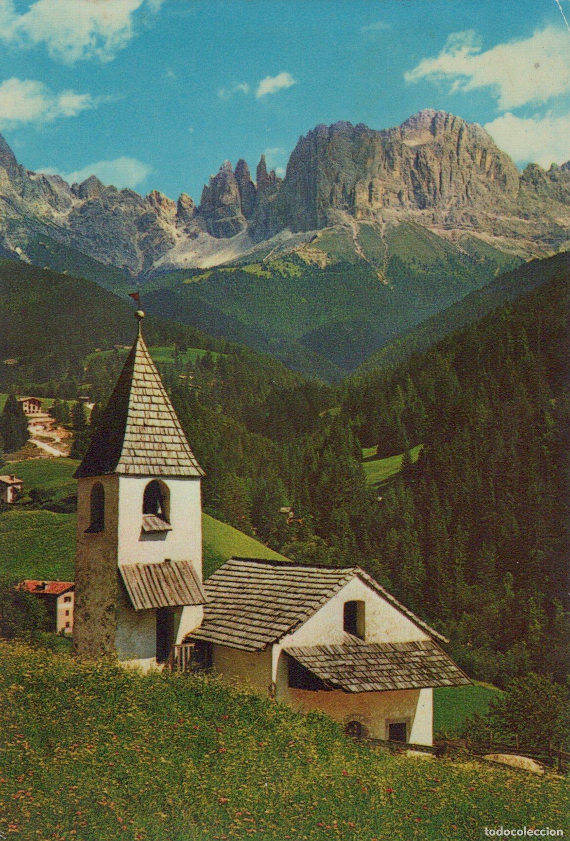 Postkarten: Italy Dolomiti San Cipriano Church Mountains *YAK811