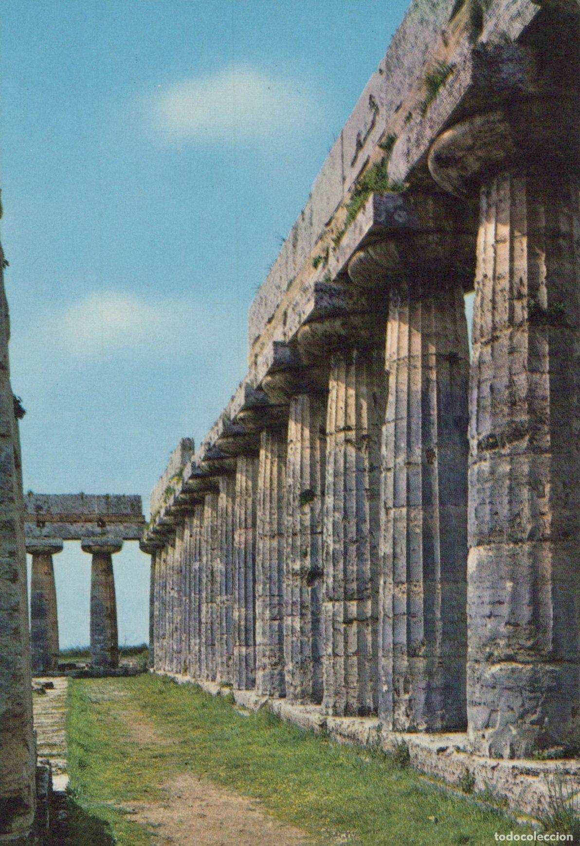 Postcards: Italy Paestum Basilica Interno Architecture Posted Unposted *YAK540