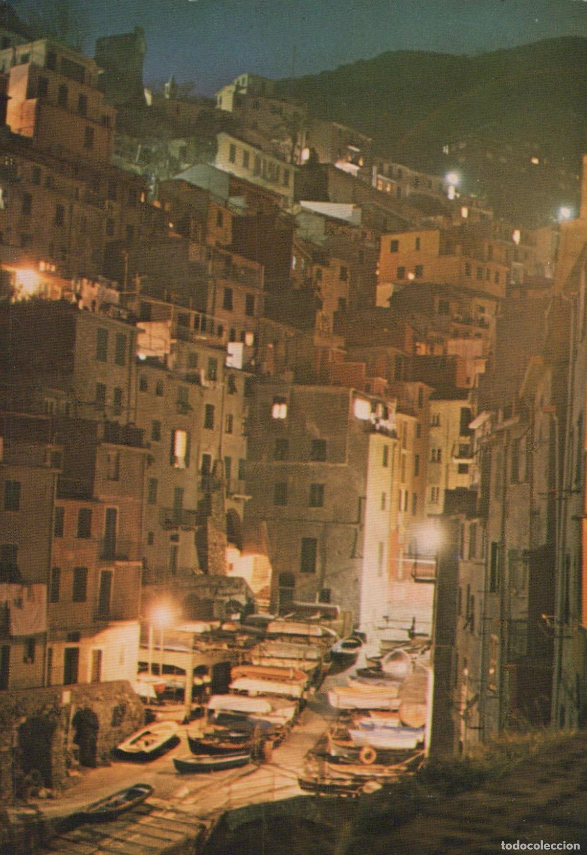 Postcards: Italy Riomaggiore Cinque Terre Notturno Landscape Posted Unposted *YAK554