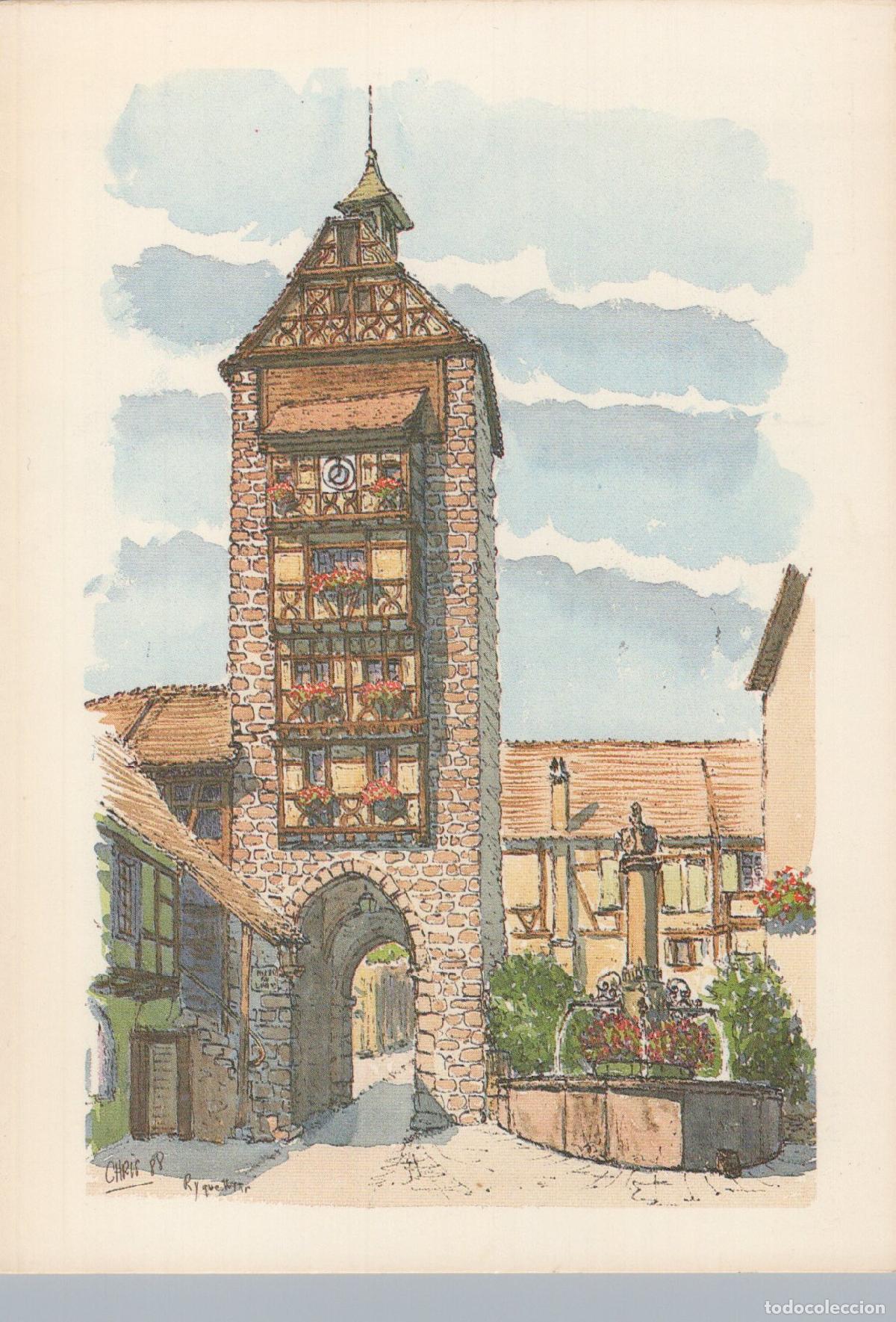 Postkarten: France Riquewihr Le Dolder Architecture Fontaine Unposted *YAK793
