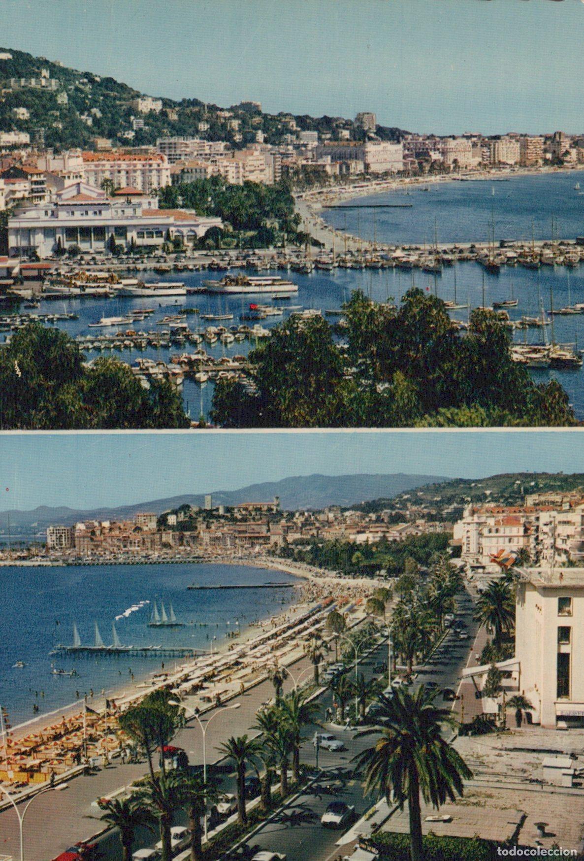 Postkarten: France Cannes Port Croisette Suquet Palaces Unposted *YAK841