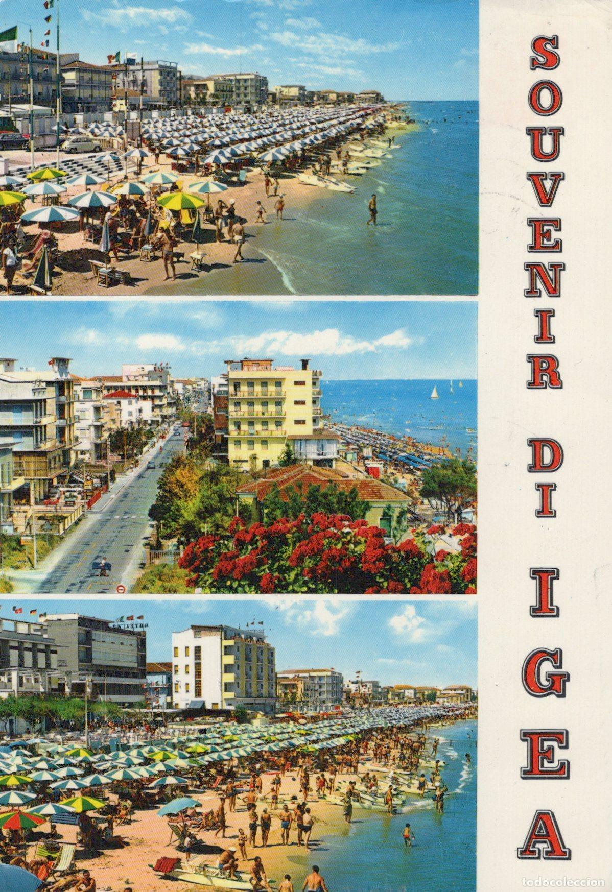 Postcards: Italy Igea Marina Spiaggia Alberghi Landscape Posted *YAK579