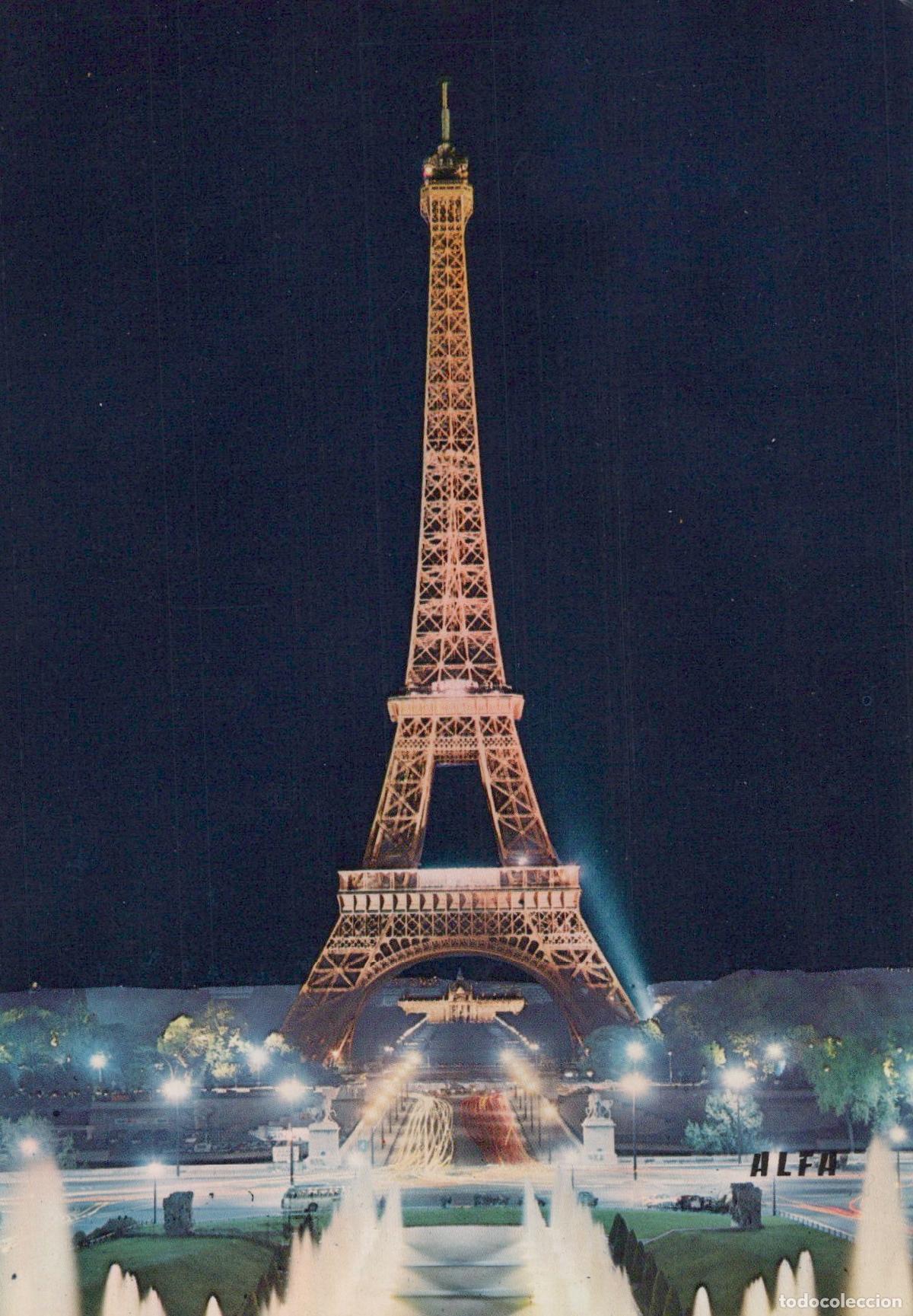 Cartoline: France Paris Ile Tour Eiffel Illuminated Architecture Unposted *YAK847