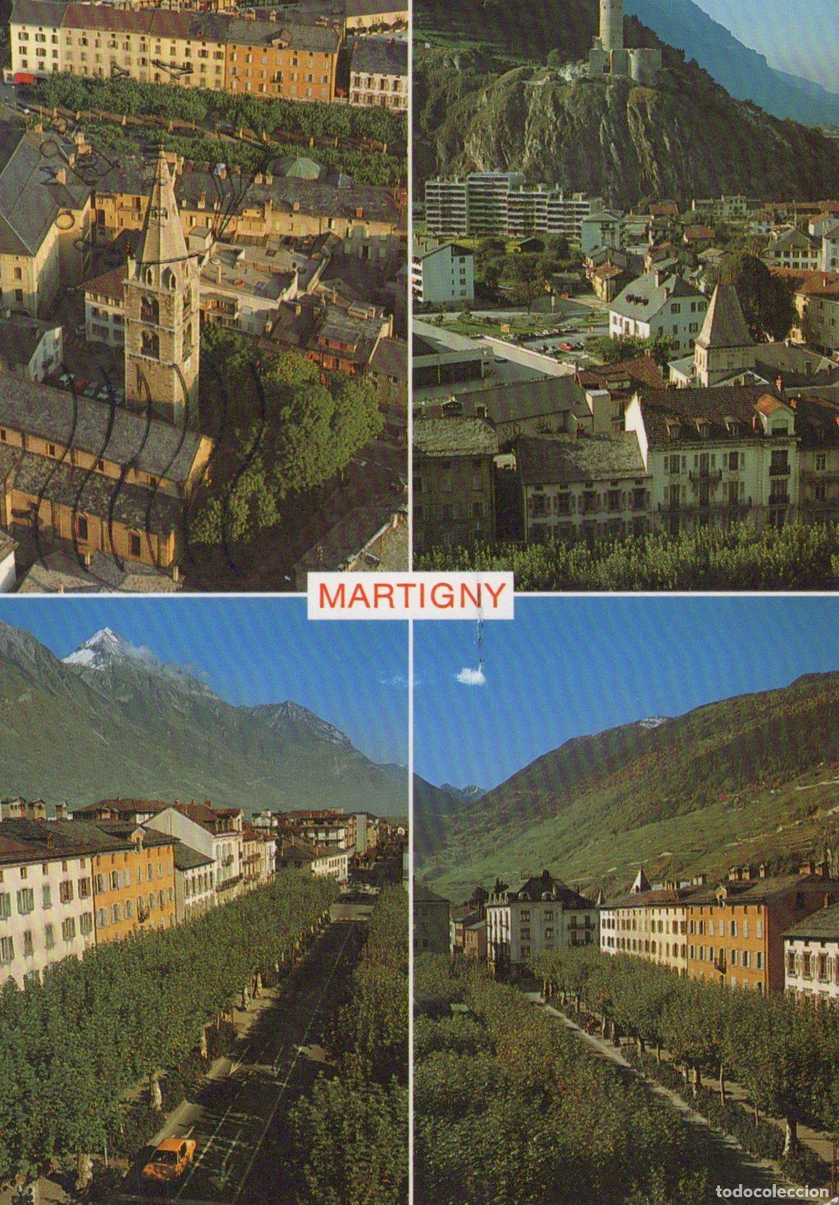 Postcards: Switzerland Martigny Ville Castle la Batiaz Landscape Posted *YAK629