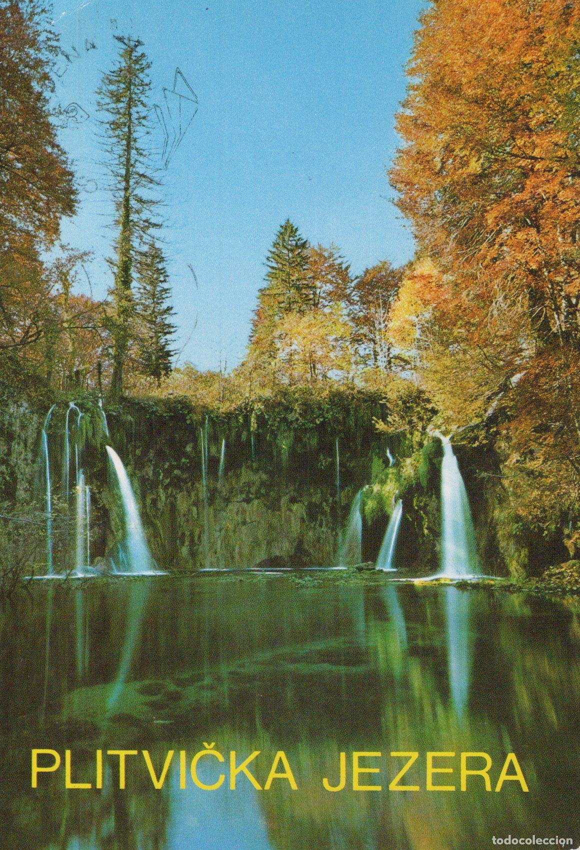 Postkarten: Croatia Plitvicka Jezera Croatia Waterfall Landscape Autunno Posted *YAK998