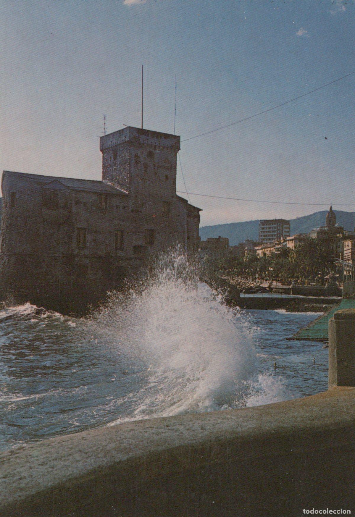 Postkarten: Italy Rapallo Castello Sul Mare Con Onde Posted Unposted *YAK774