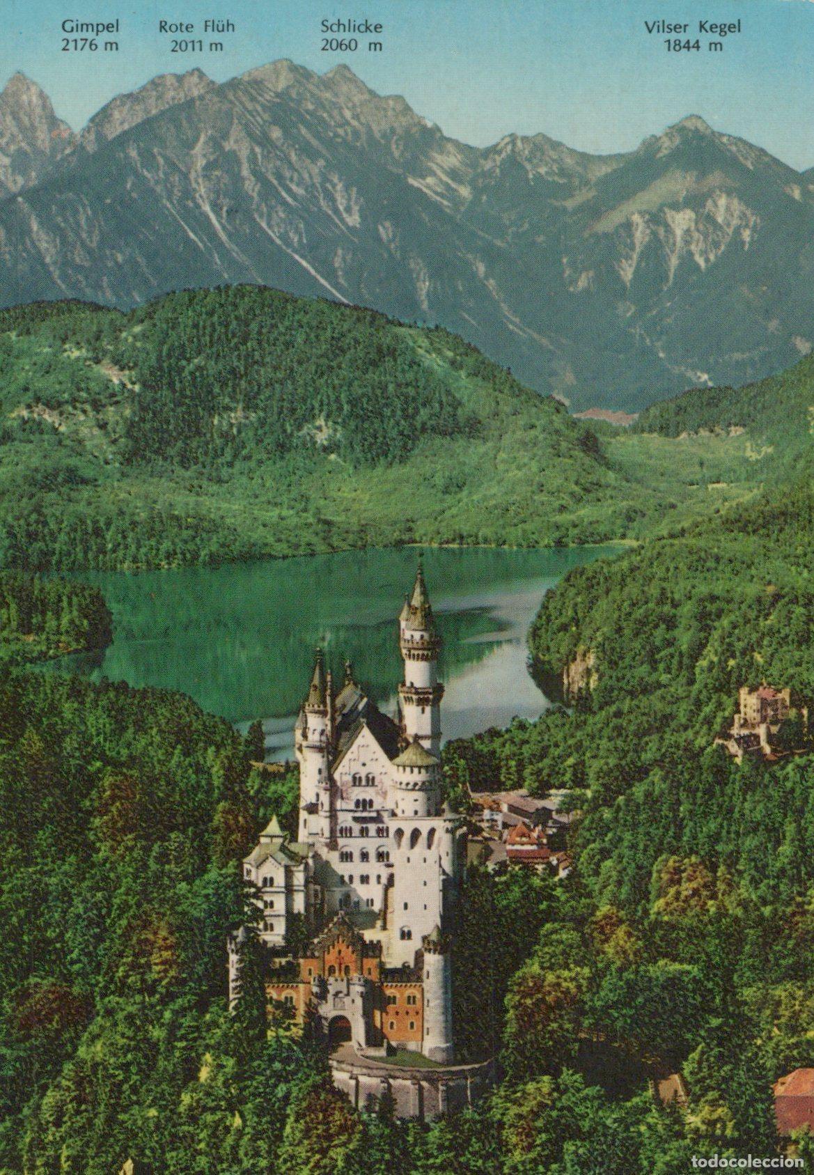 Postkarten: Germany Fussen Bayern Konigsschloss Neuschwanstein Alpen Unposted *YAK789
