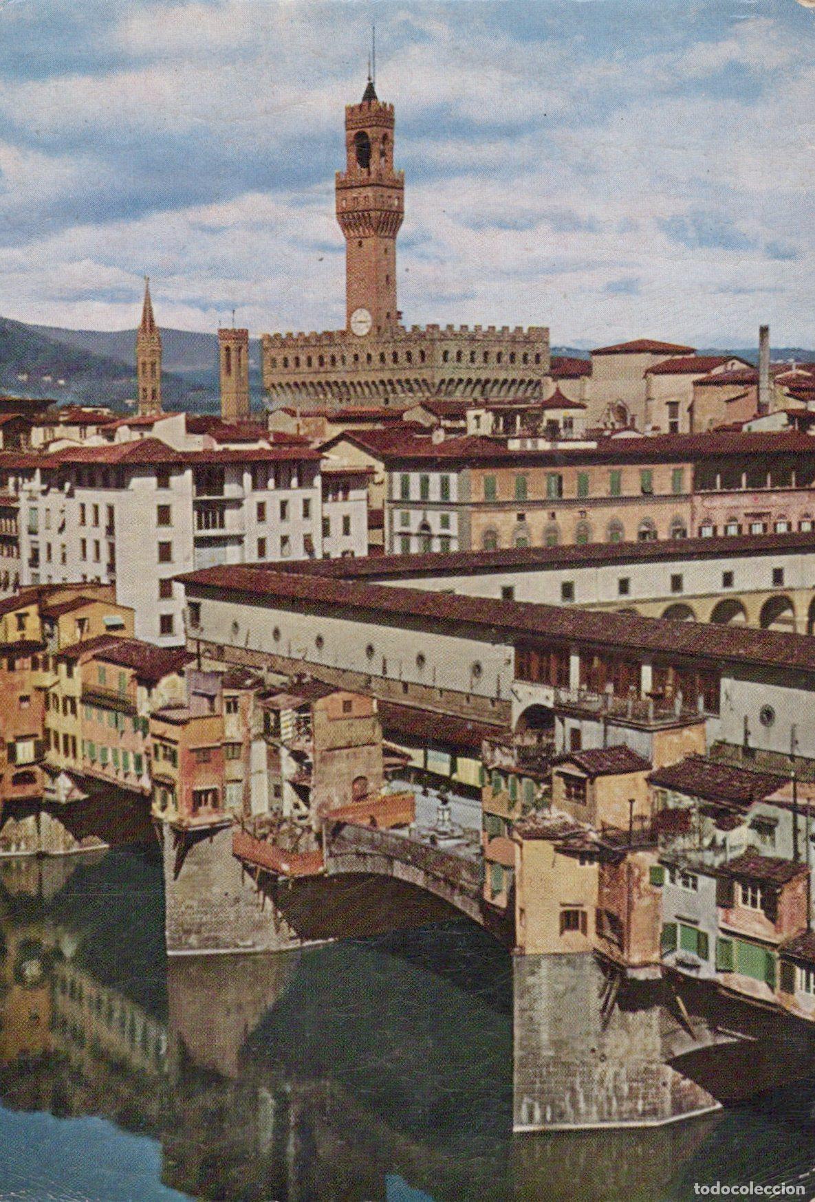 Postkarten: Italy Florence Ponte Vecchio Palazzo Vecchio Architecture Posted *YAK815