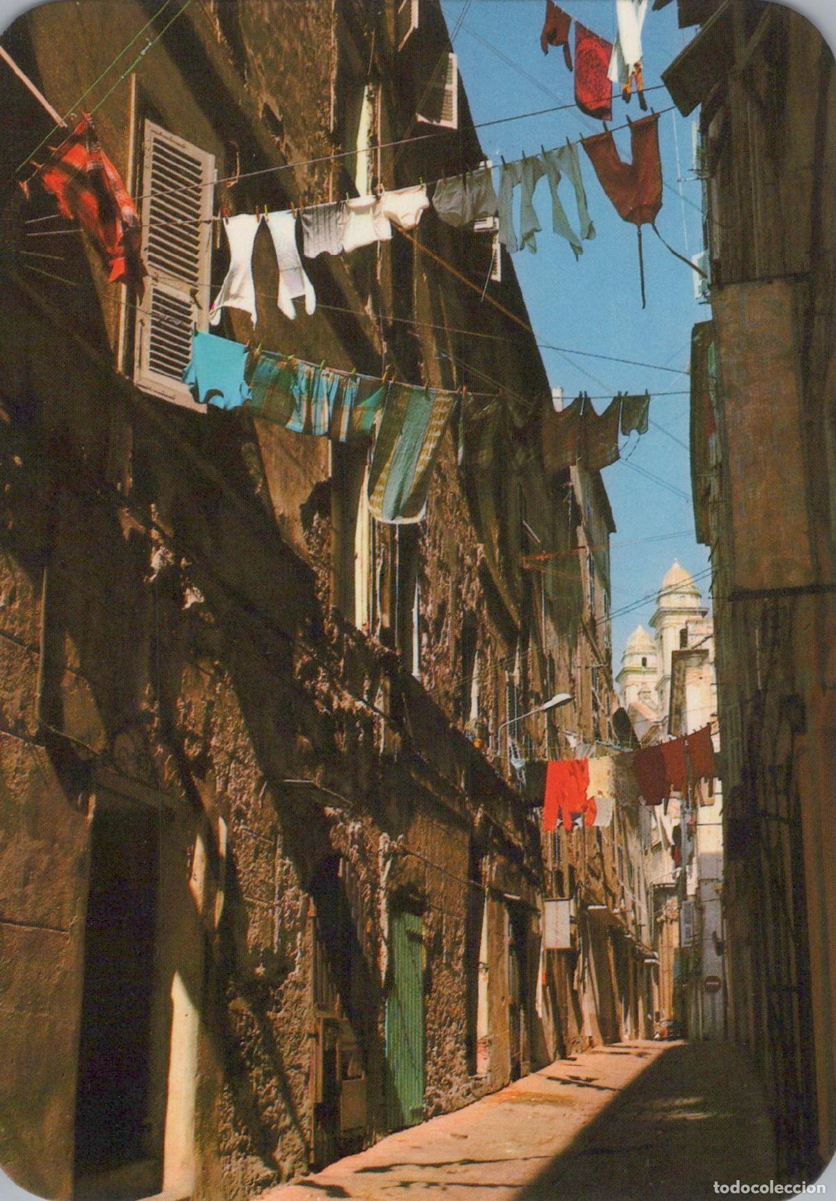 Cartes Postales: France Bastia Vieille Ruelle Pavoisee Une Lessive Multicolore Unposted *YAK880
