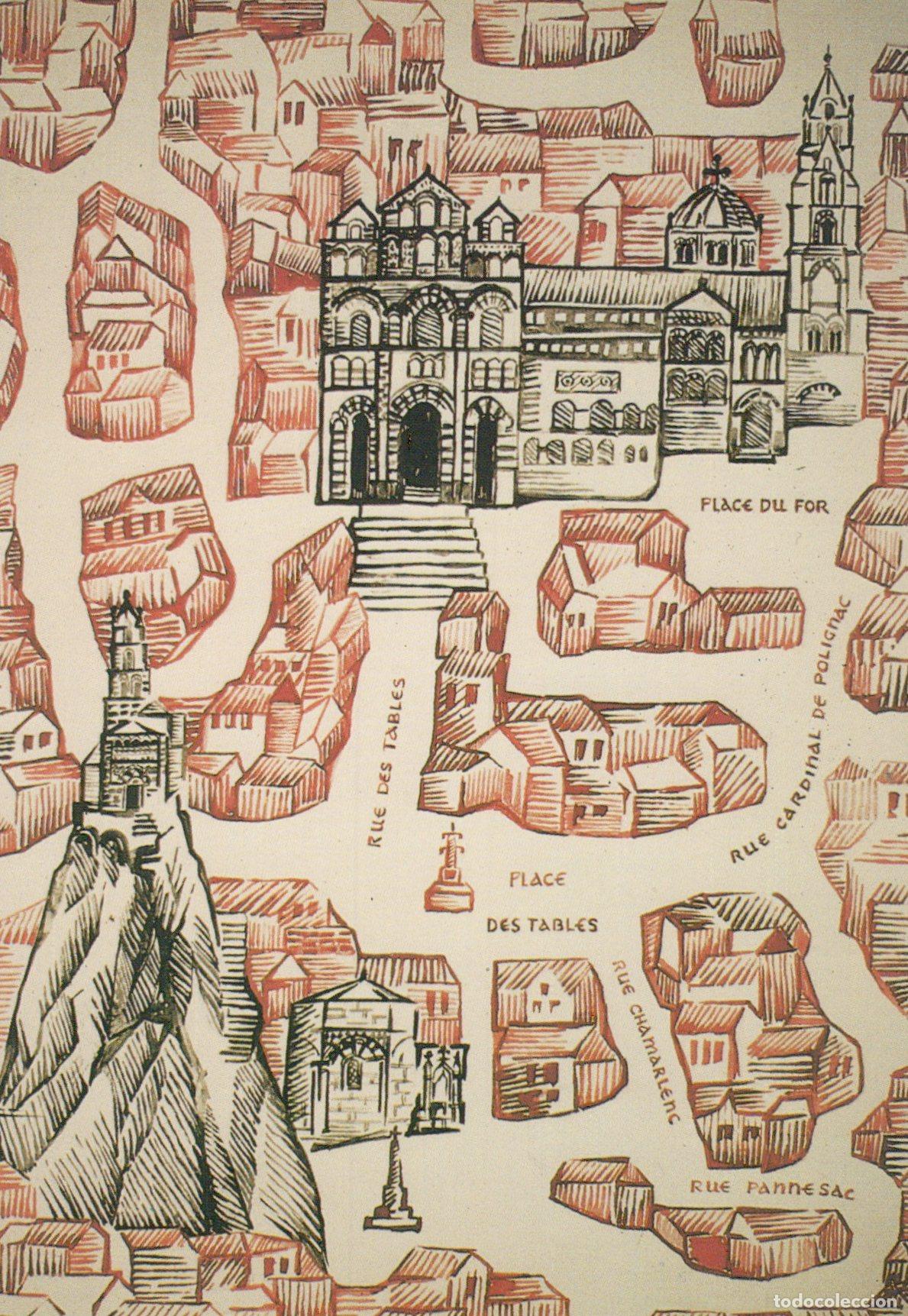 Cartoline: France Le Puy en Velay Plan Ville Architecture Unposted *YAK899
