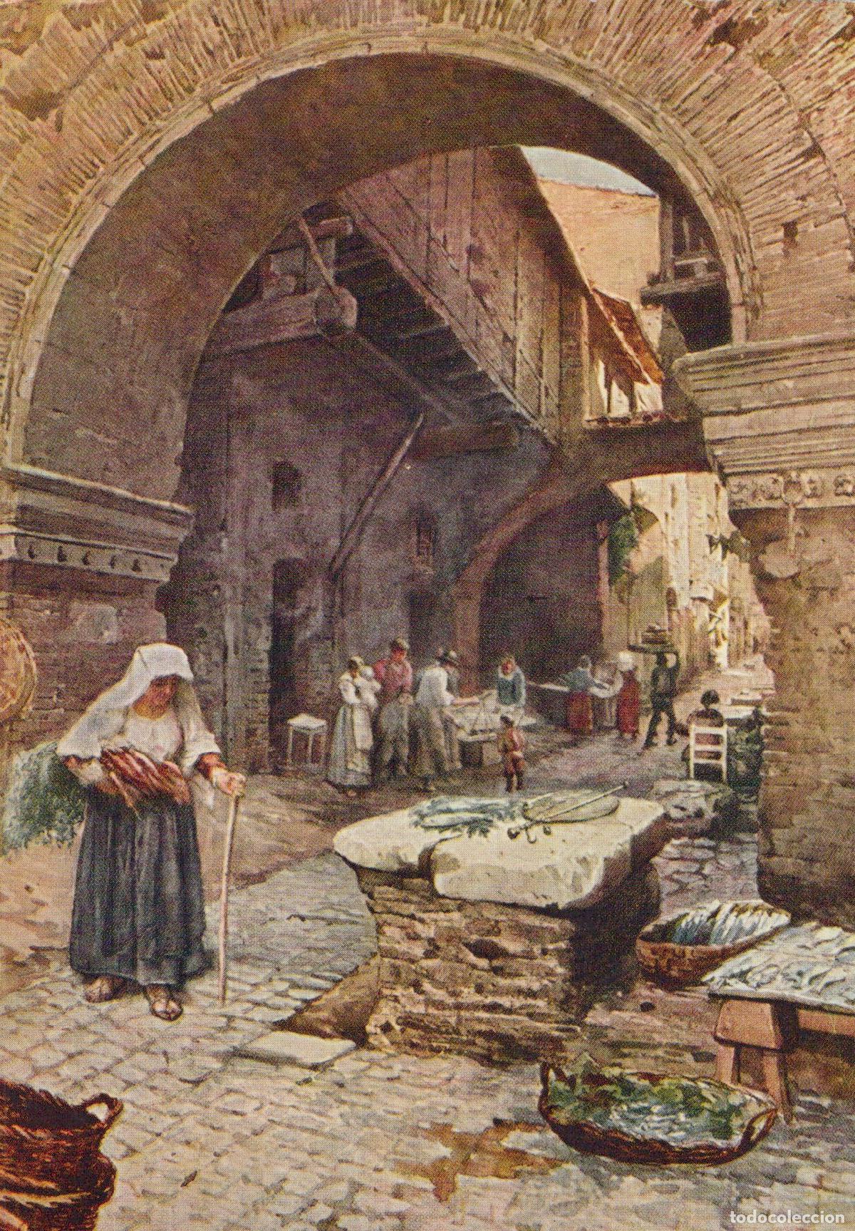 Cartoline: Italy Rome Portico Ottavia Scena Mercato Architecture Posted *YAK905