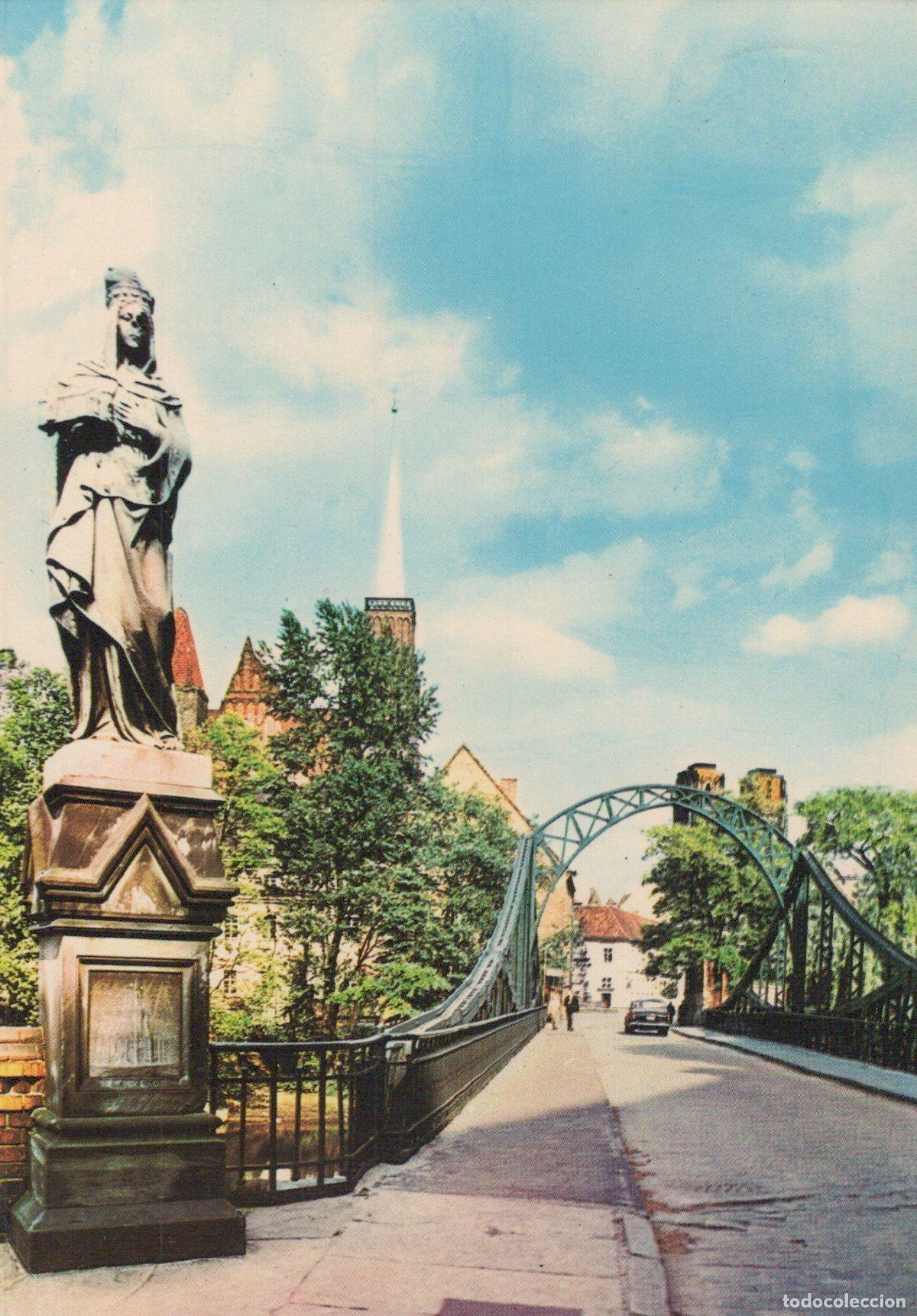 Postales: Poland Wroclaw Polska Most Tumski Statua Architecture Posted *YAK954