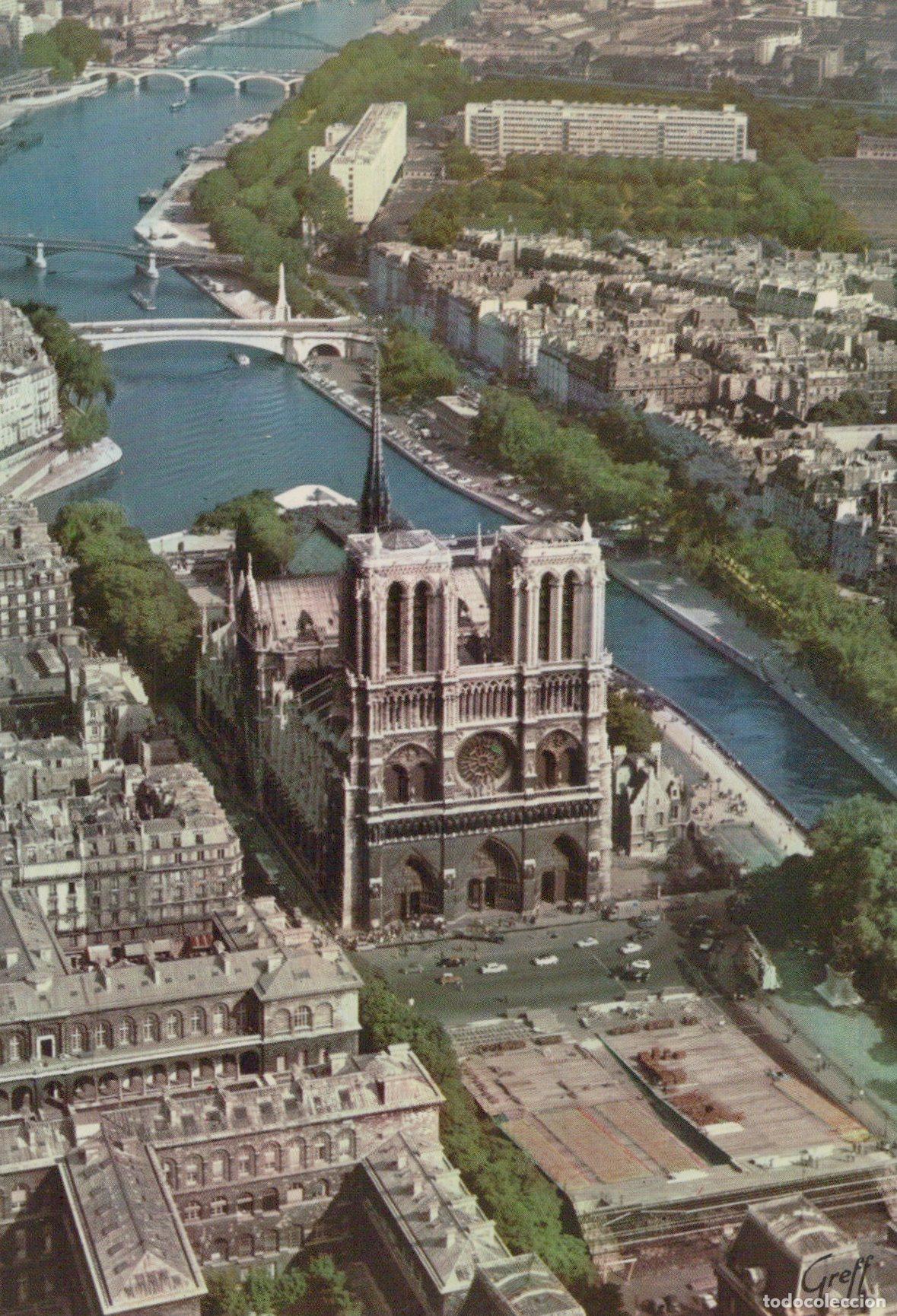 Postales: France Paris Ile Notre Dame View Aerial Unposted *YAK975