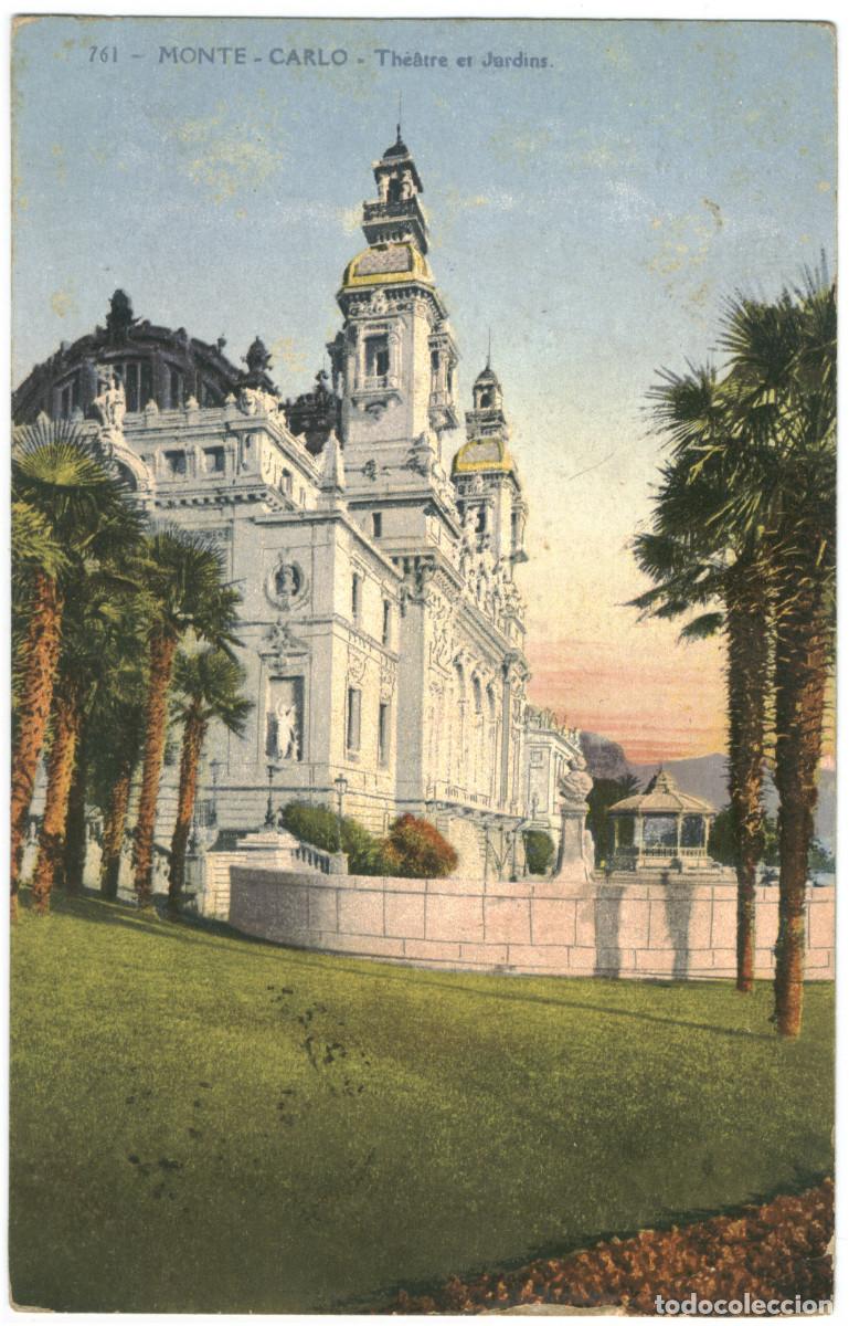 Postcards: MONTECARLO_Th&eacute;&acirc;tre et Jardins_Giletta; 761 / Teatros M&oacute;naco