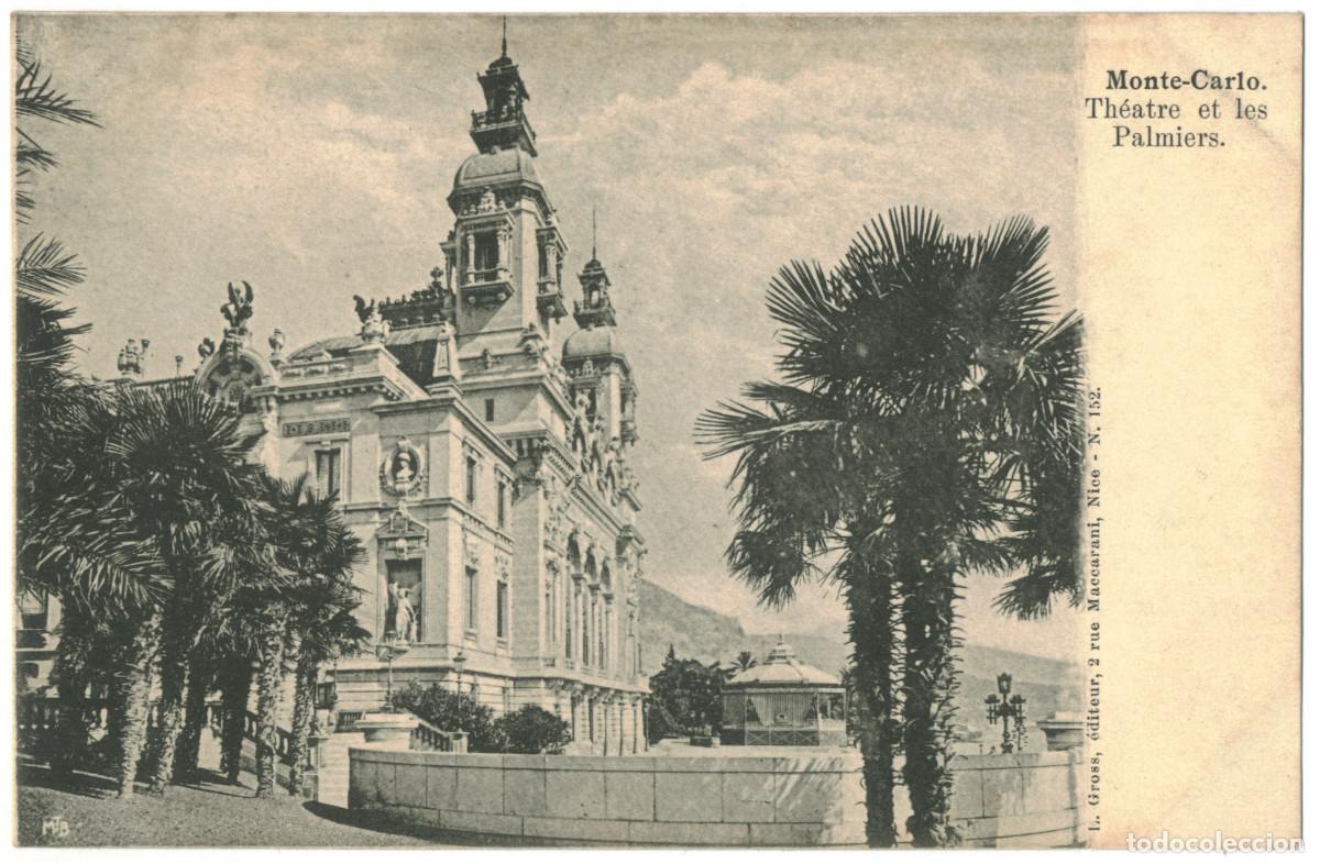 Postcards: MONTECARLO_Th&eacute;&acirc;tre et les Palmiers_L. Gross; 152 / Teatros M&oacute;naco