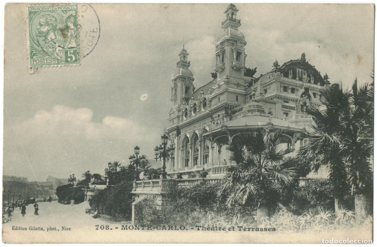 Postcards: MONTECARLO_Th&eacute;&acirc;tre et Terrasse_Giletta; 708 / Teatros M&oacute;naco