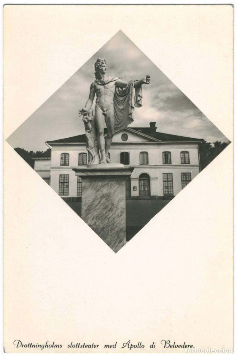Postales: 11 Postales DROTTNINGHOLM_Slottsteater med Apollo di Belvedere_Nordisk Konst; 6001 / Teatros M&oacute;naco