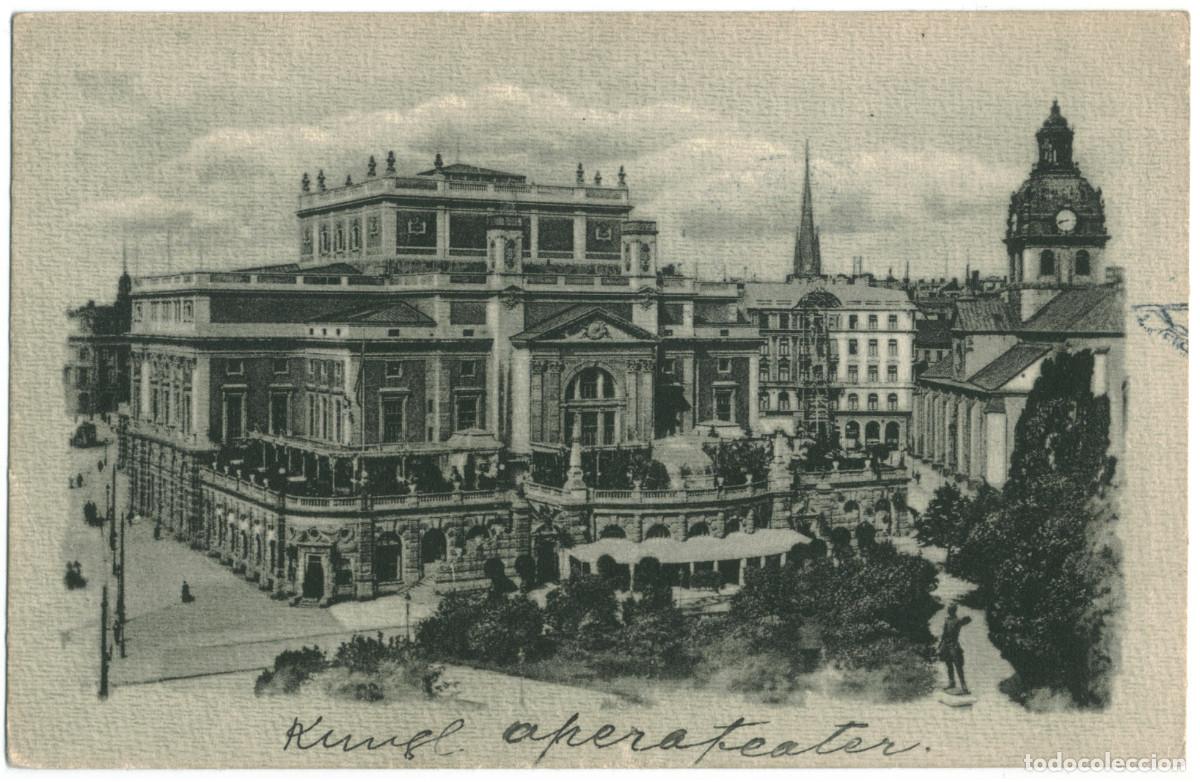 Postales: STOCKHOLM_Kungliga Operan och Jakobs kyrka_Granbergs; 20 / Teatros Suecia
