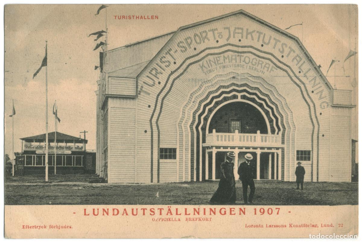 Postales: STOCKHOLM_Turisthallen. Lundauts&auml;llningen 1907_Lorentz Larssons / Teatros Suecia