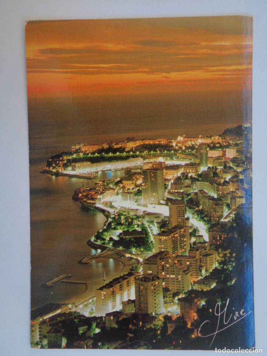 Postales: POSTAL DE MONACO : CREPUSCULO SOBRE EL PRINCIPADO