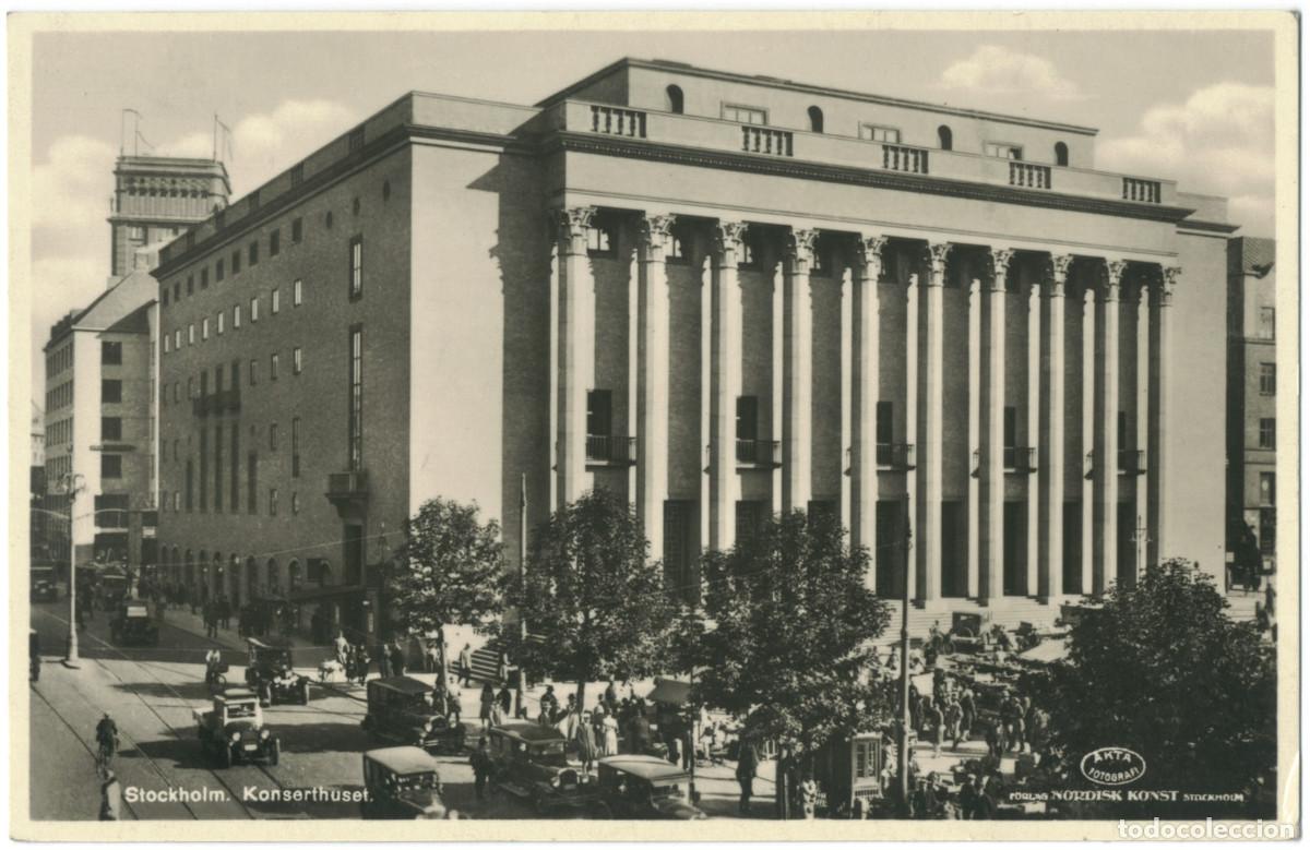Postales: STOCKHOLM_Konserthuset_Nordisk Konst; 6002-343. Photo &Auml;kta / Teatros Suecia