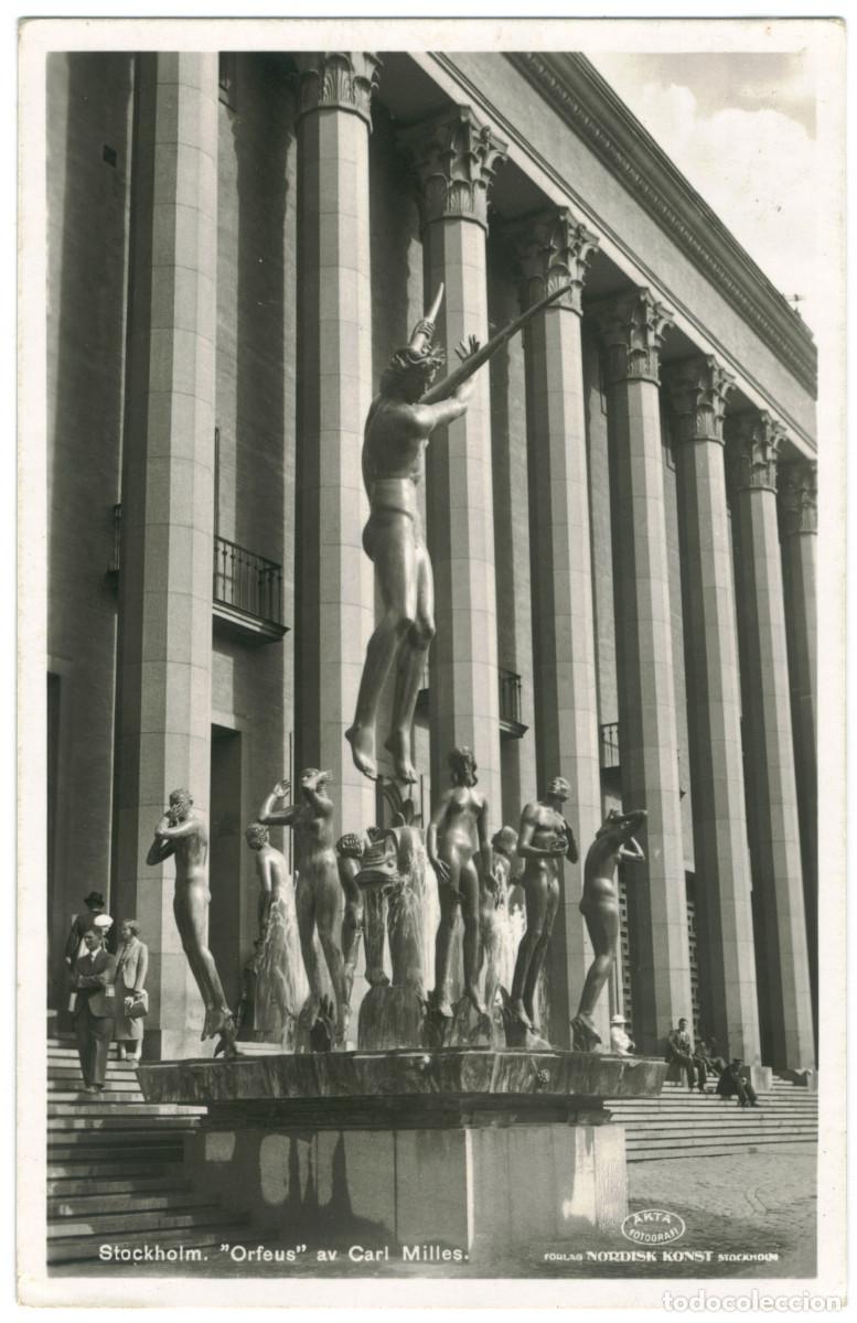 Postales: STOCKHOLM_Orfeus av Carl Milles_Nordisk Konst; 6002-271. Photo &Auml;kta / Teatros Suecia