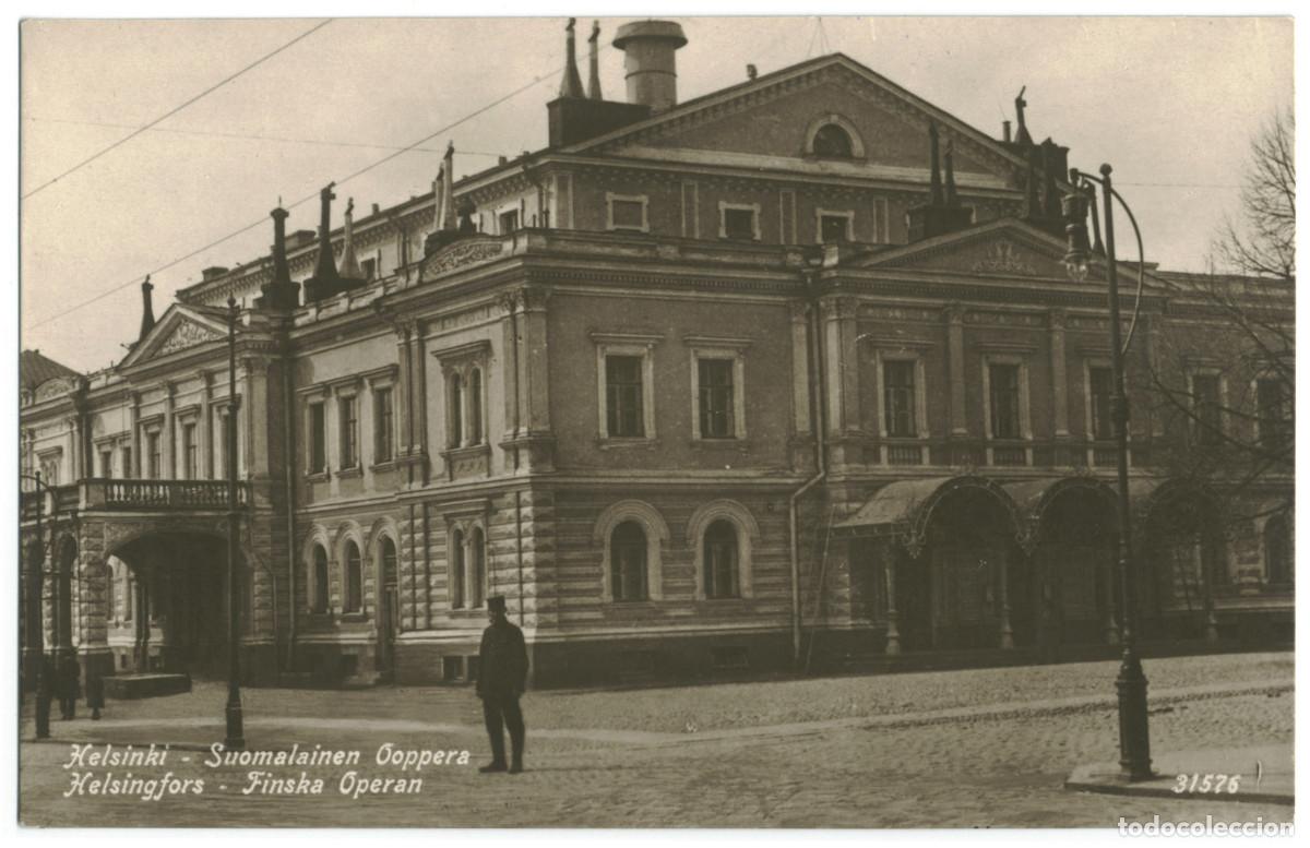 Postales: HELSINKI (Helsingfors)_Suomalainen Ooppera. Finska Operan_Oy. Keskus; 31576 / Teatros Finlandia