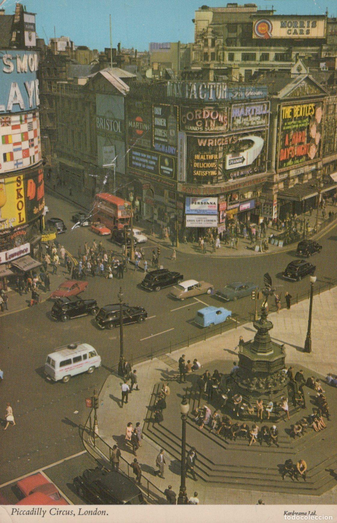 Cartoline: United Kingdom London Piccadilly Circus England 1971 With Eros Statue *YAM025