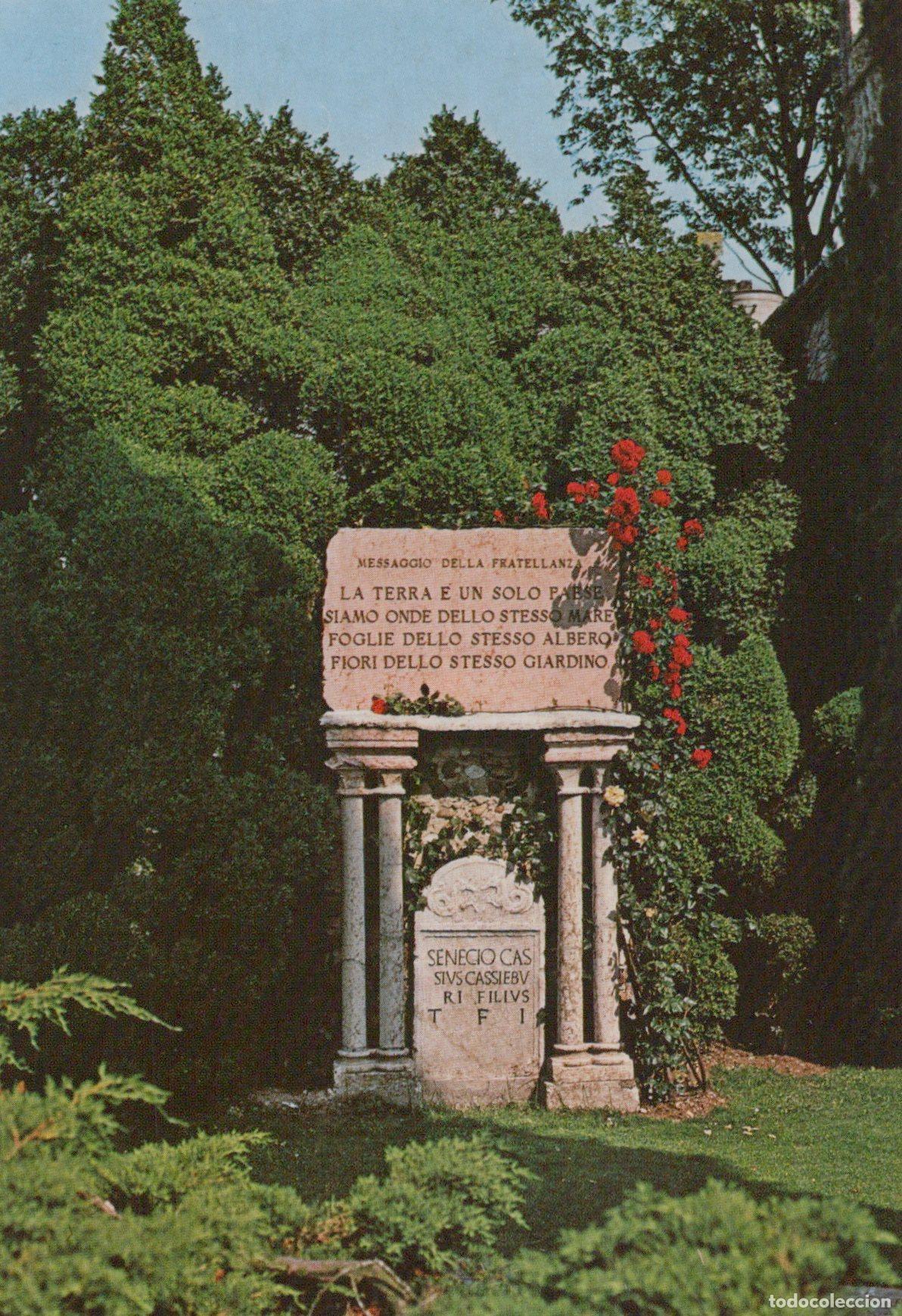 Postcards: Italy Valeggio Sul Mincio Sigurt&agrave; Garden Plaque With Unposted *YAM032