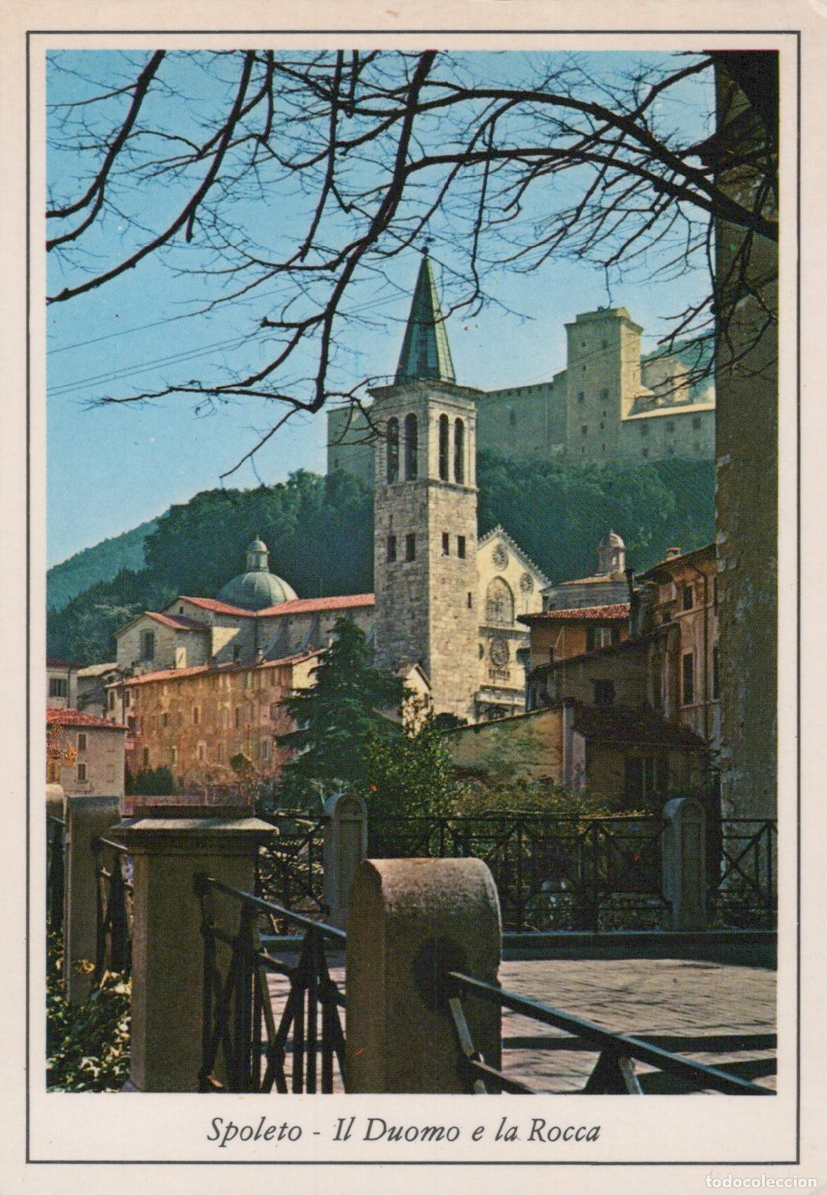 Postcards: Italy Spoleto Cathedral and Fortress Historic Cityscape View Unposted *YAM036