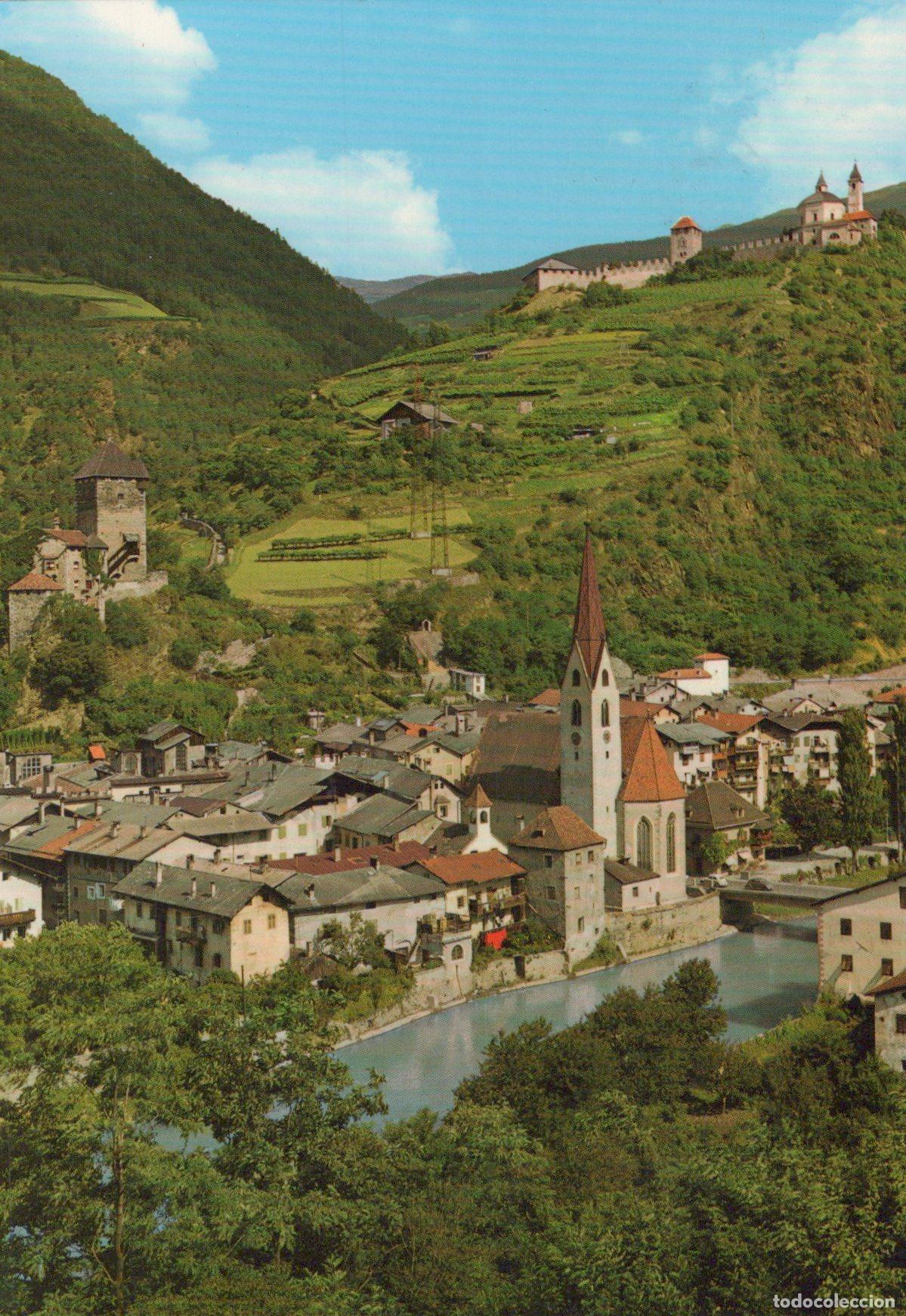 Postais: Italy Klausen Chiusa South Tyrol Town View With Branzoll Castle S&auml;ben *YAM064